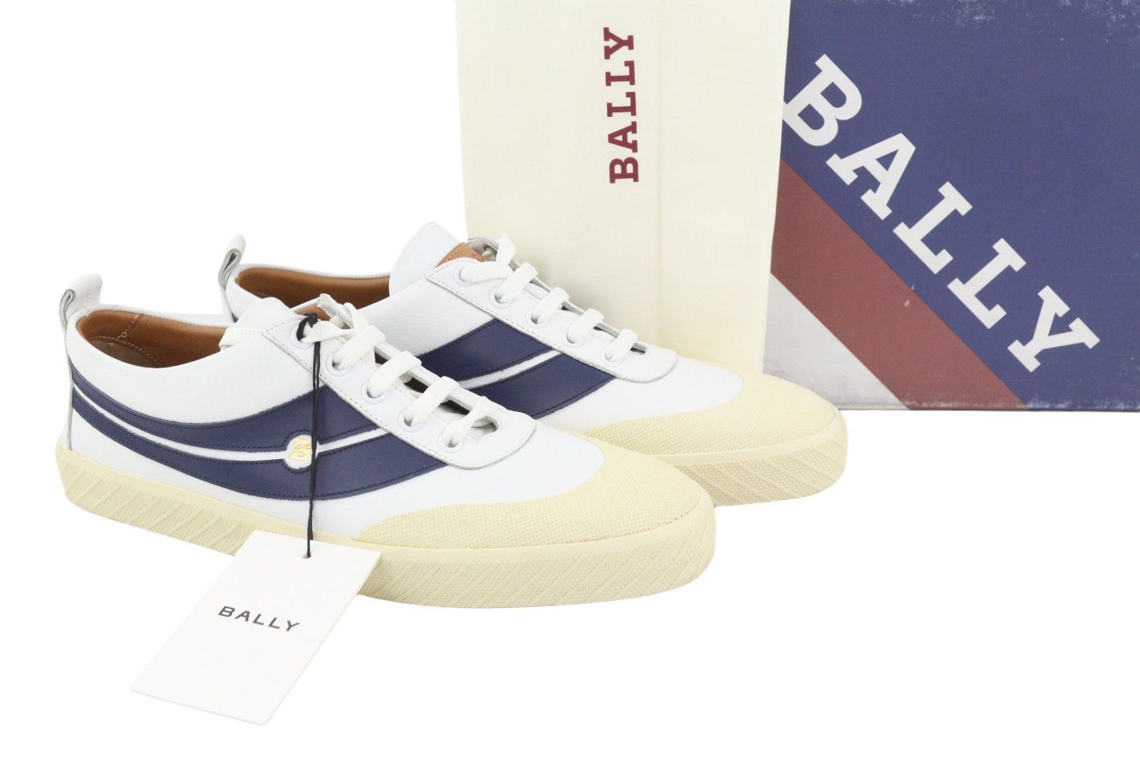 Bally SHENNON EU41 White Calfskin Leather Lace Sneakers 88407 Size US 10 / IT 40 - 1 Thumbnail