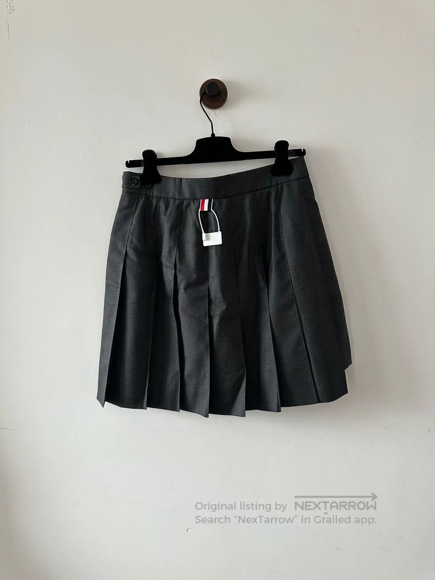 Thom Browne Thom Browne Grey Pleated Skirt| Size 41" - 2 Thumbnail