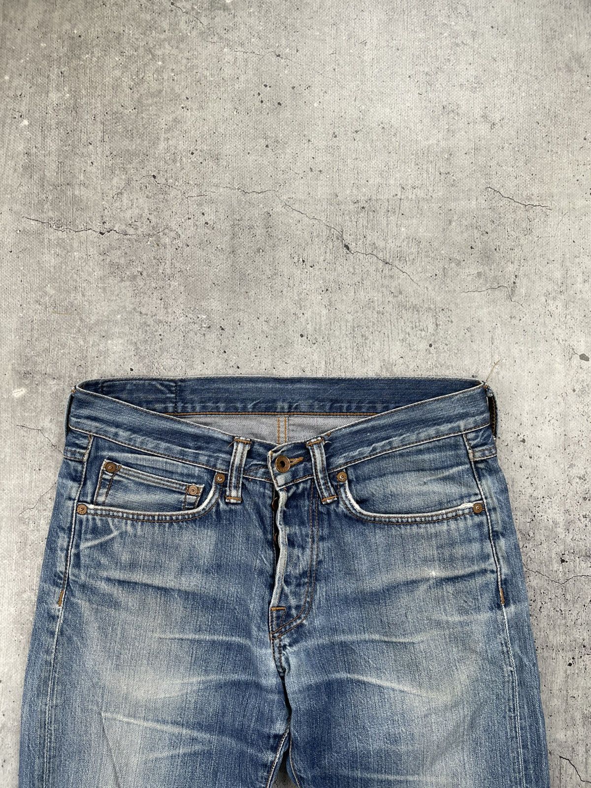 Edwin × Japanese Brand Flare Jeans Edwin Japan Distress Denim Boot Cut 31•34 Size US 31 - 10 Thumbnail