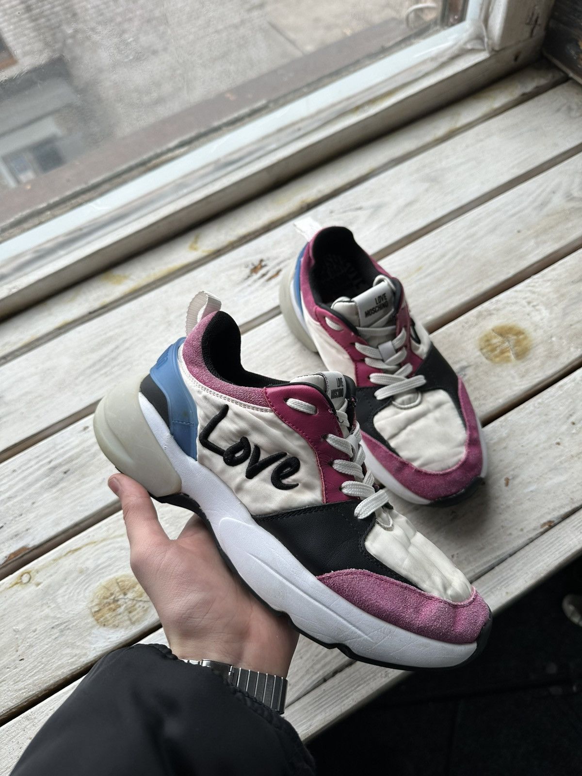 Love Moschino × Moschino 🚨Y2K love Moschino Low Sneakers multicolor sport dolce Size US 8 / IT 38 - 1 Thumbnail