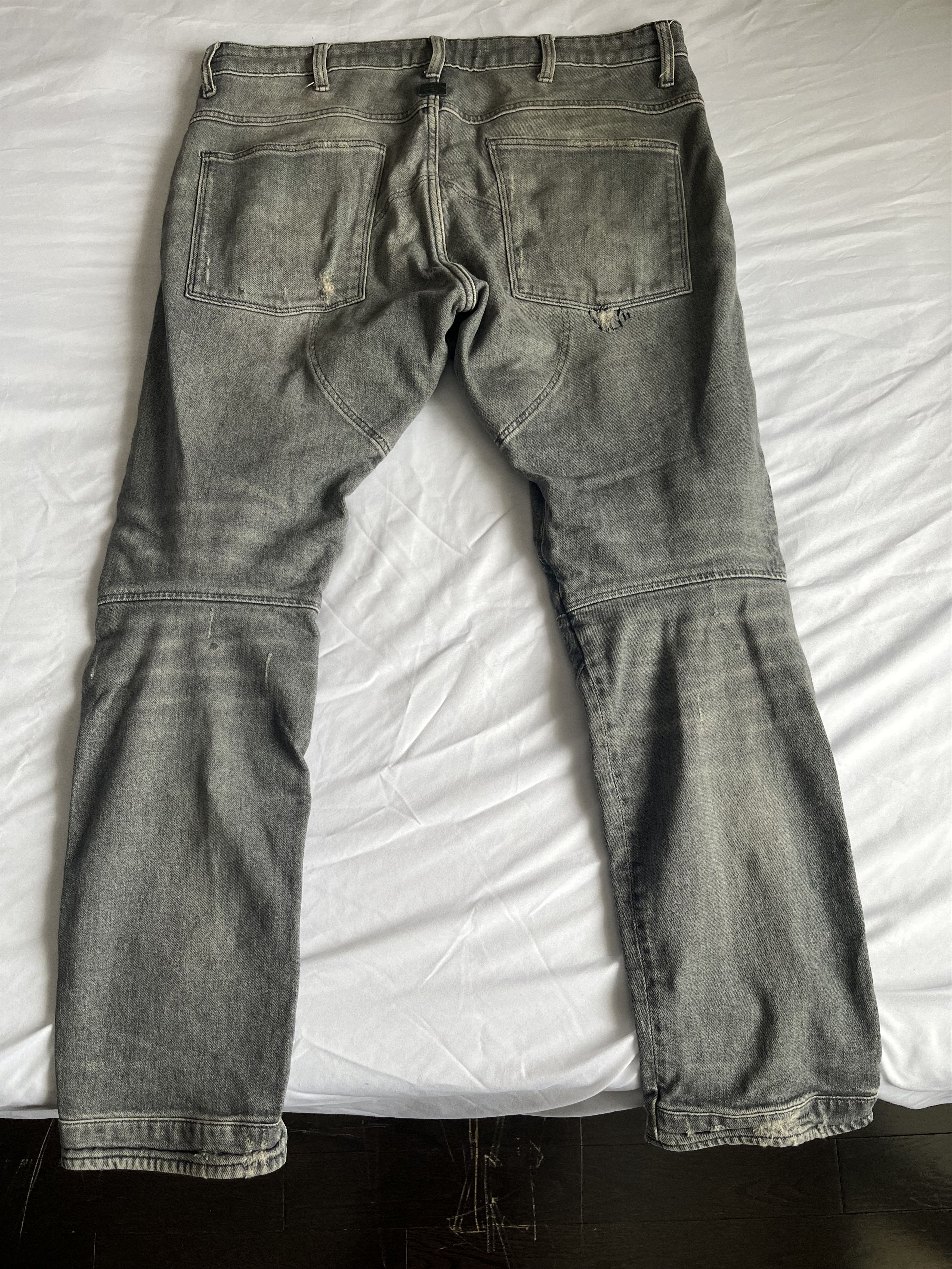 G-Star Ripped Grey Jeans Size US 33 - 3 Thumbnail