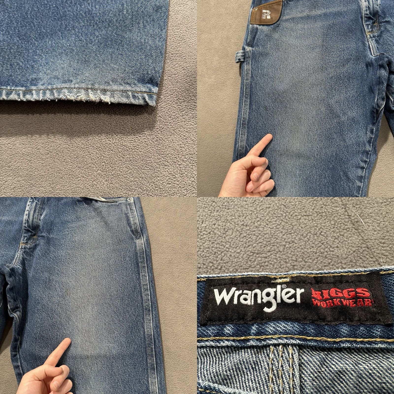 Wrangler Wrangler RIGGS Workwear Jeans Mens 36x30 Blue Relaxed Straight Carpenter Denim Jeans Size US 36 / EU 52 - 8 Thumbnail