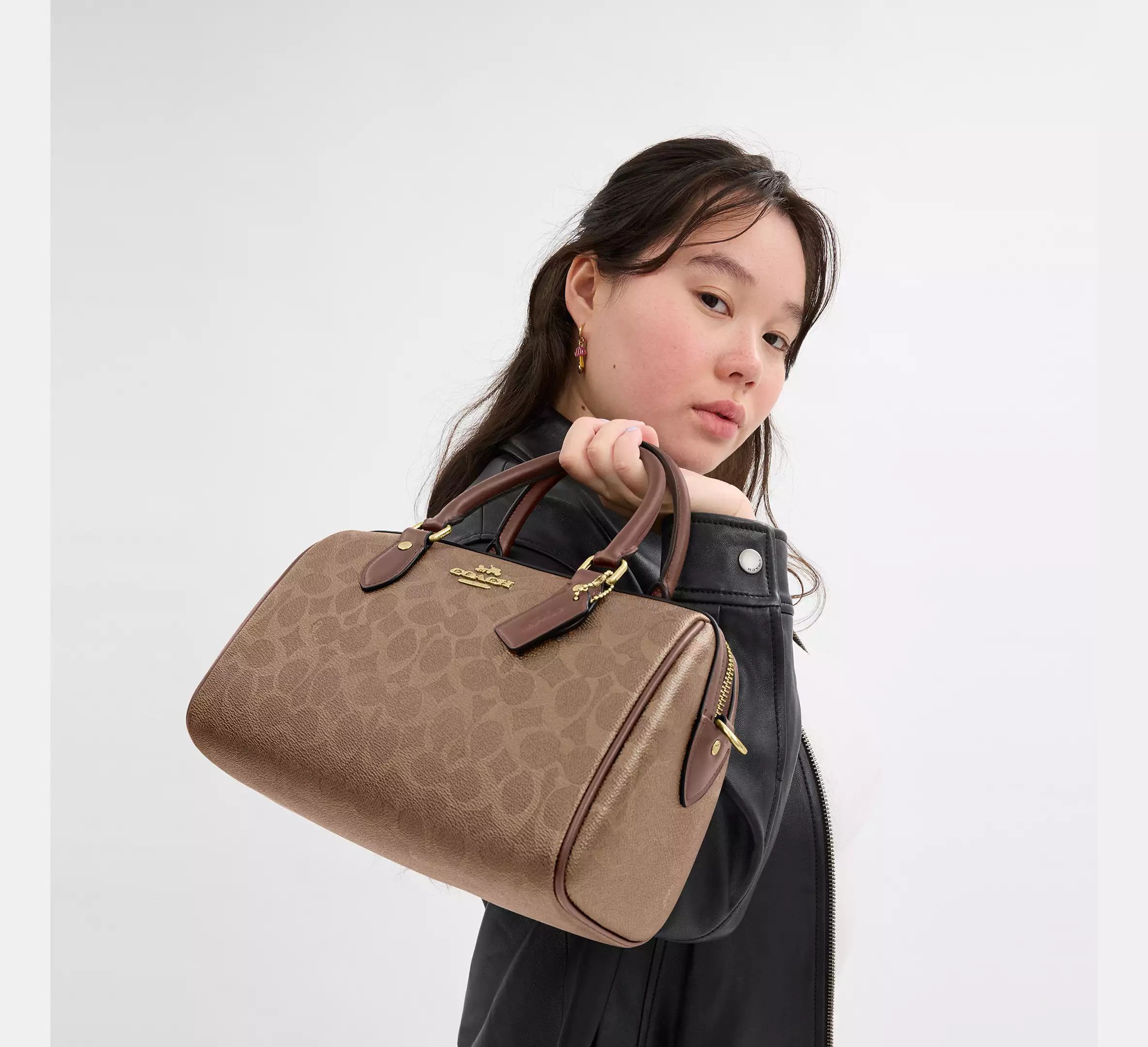 Coach Rowan Satchel Bag In Signature Canvas CV961 Size ONE SIZE - 4 Thumbnail