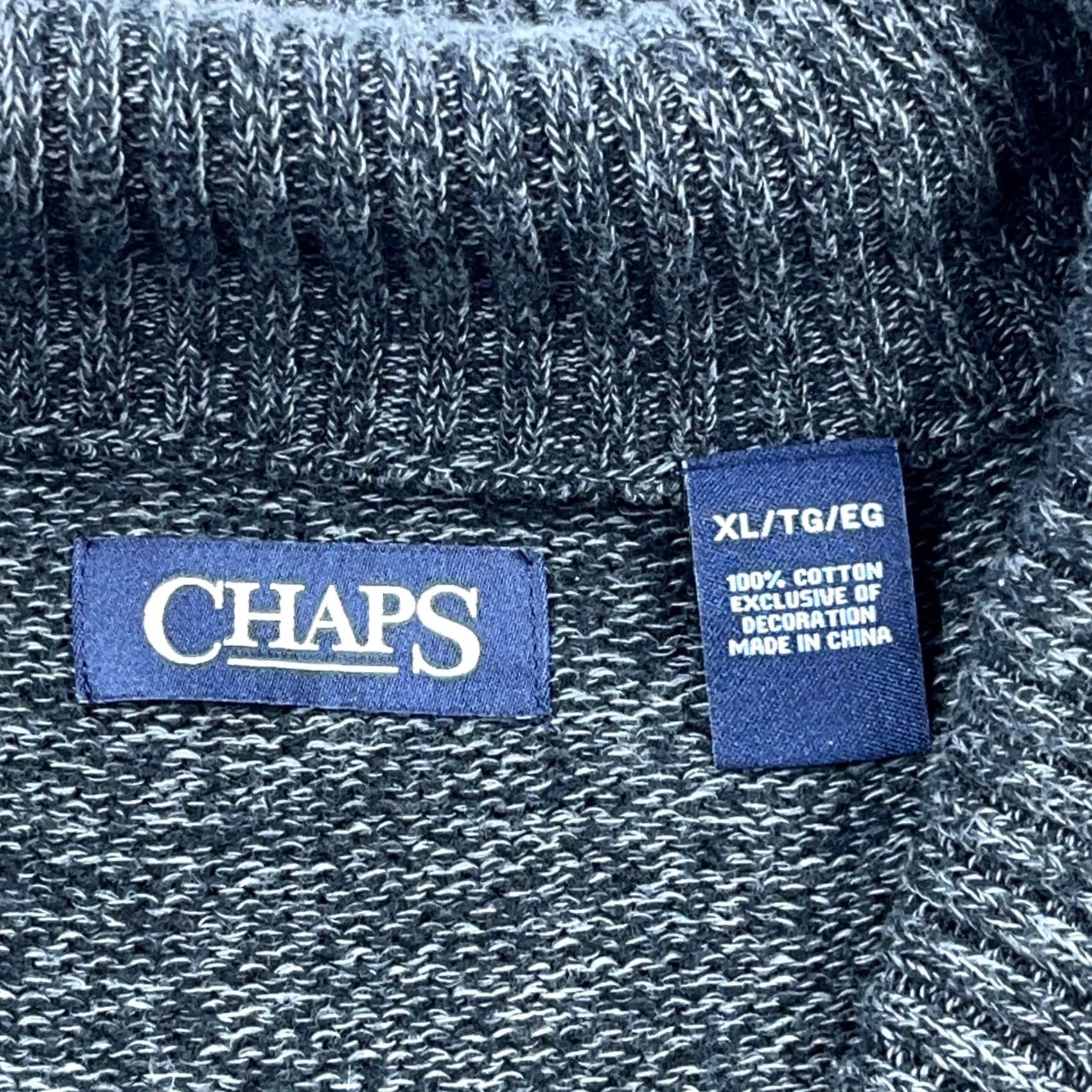 Chaps Chaps Cardigan Sweater Men XL Gray Heavy Knit Shawl Neck Ribbed Grandpa Cottage Size US XL / EU 56 / 4 - 4 Thumbnail