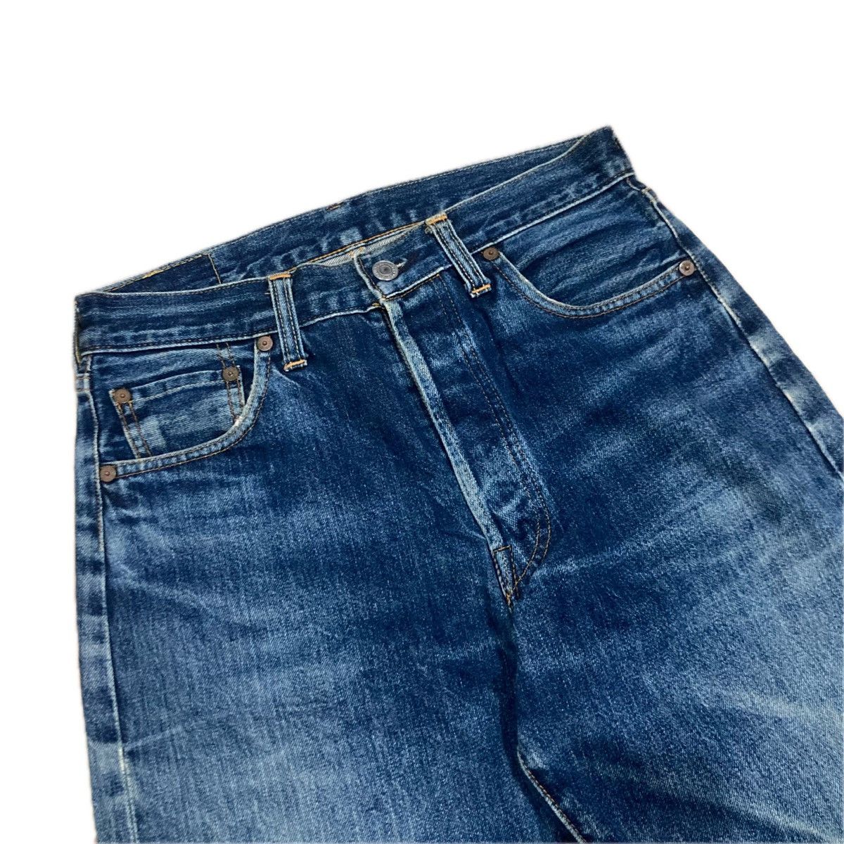 Levi's × Levi's Vintage Clothing × Vintage VINTAGE 90s LEVI’S BIG E 501XX SELVEDGE DISTRESSED JEANS Size US 30 / EU 46 - 4 Thumbnail