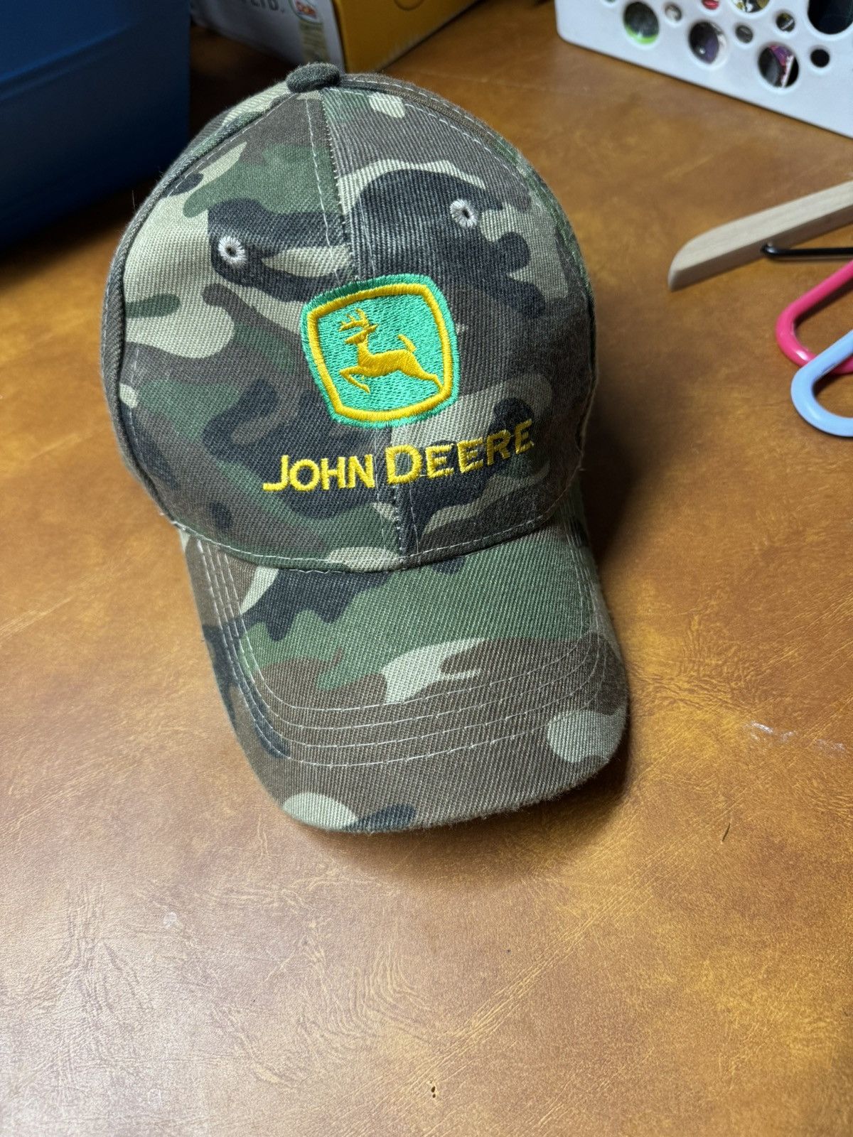 Cappello John Deere Camo HI-Viz Con Retro In Rete E Logo Retro – Verde, Taglia Unica Con Chiusura Snapback