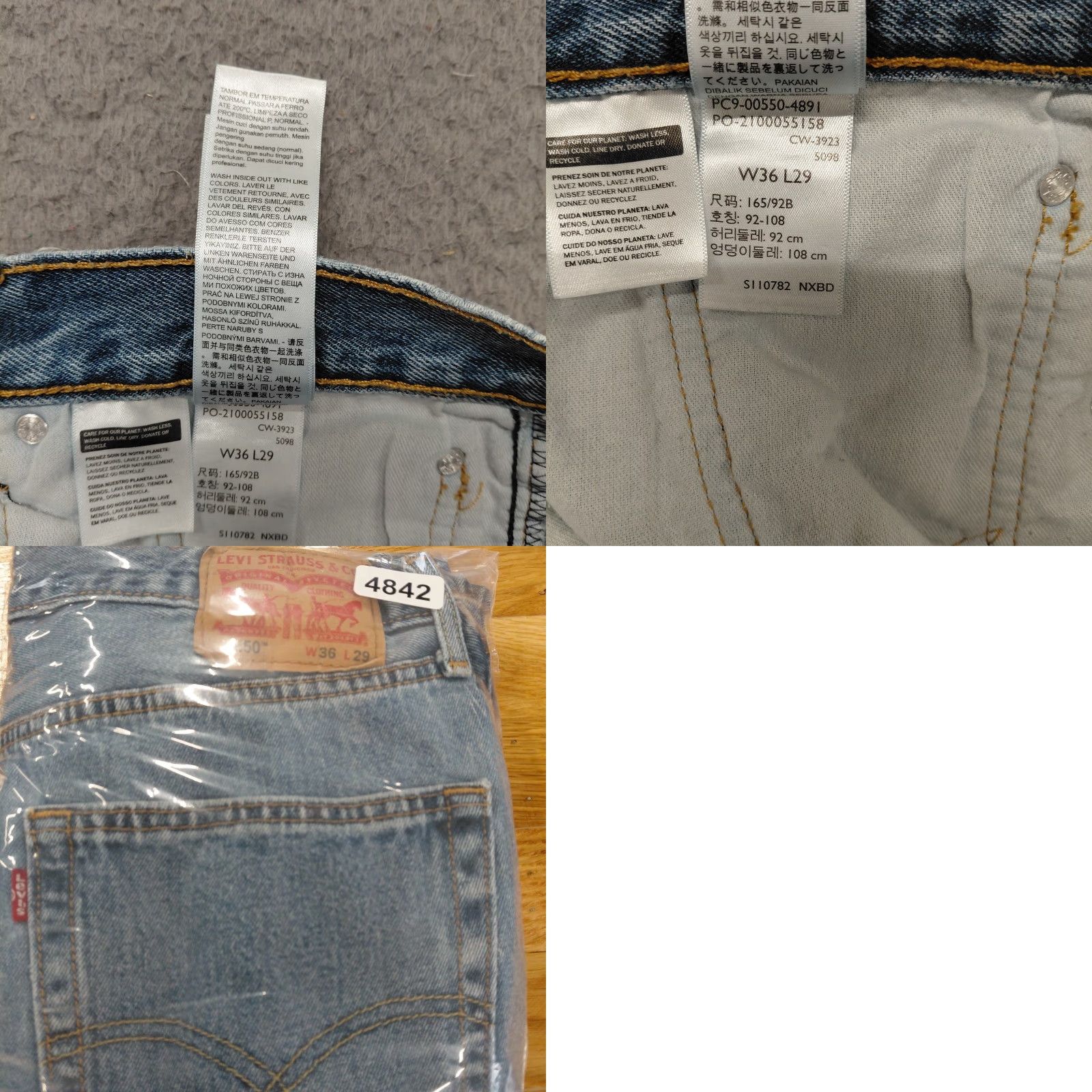 Levi's Levi's 550 Jeans Men's 36x29 Blue Relaxed Fit Straight Denim 100% Cotton Vintage Baggy Straight Leg USA Y2K Jeans Mens Regular 36-29 Clothing Size US 36 / EU 52 - 9 Thumbnail