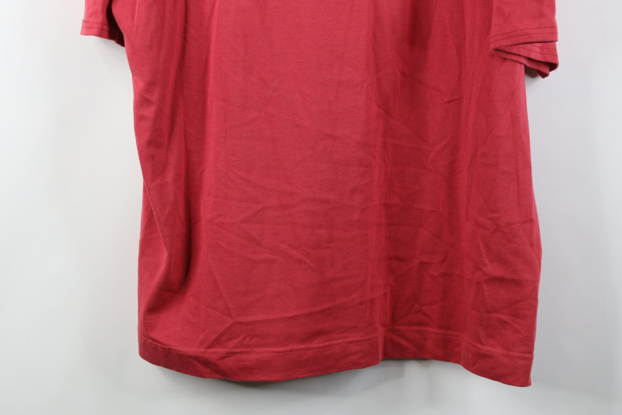 Evisu Vintage 90s EVISU Jeans Pocket Short Sleeve T-Shirt Red Size US XL / EU 56 / 4 - 3 Thumbnail