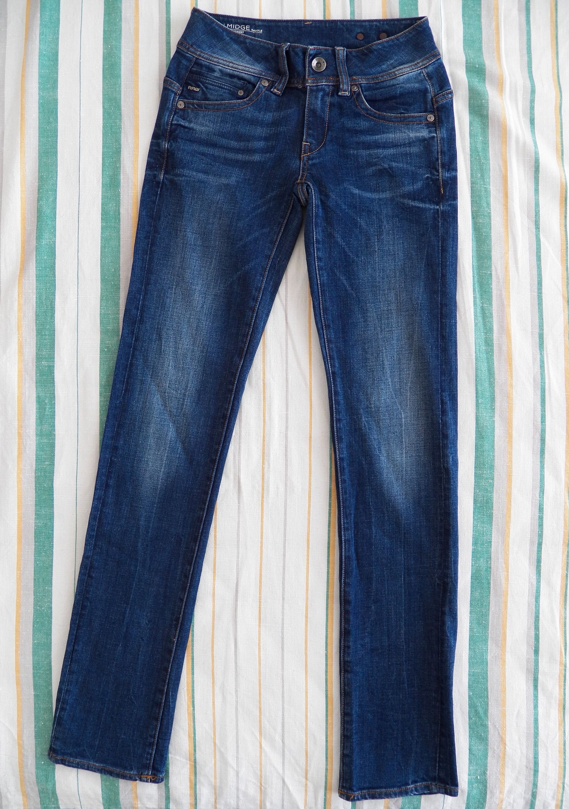 G-Star G-Star Midge Saddle Mid Straight Jeans W24 L32 Medium Aged Size 24" / US 00 / IT 34 - 1 Thumbnail