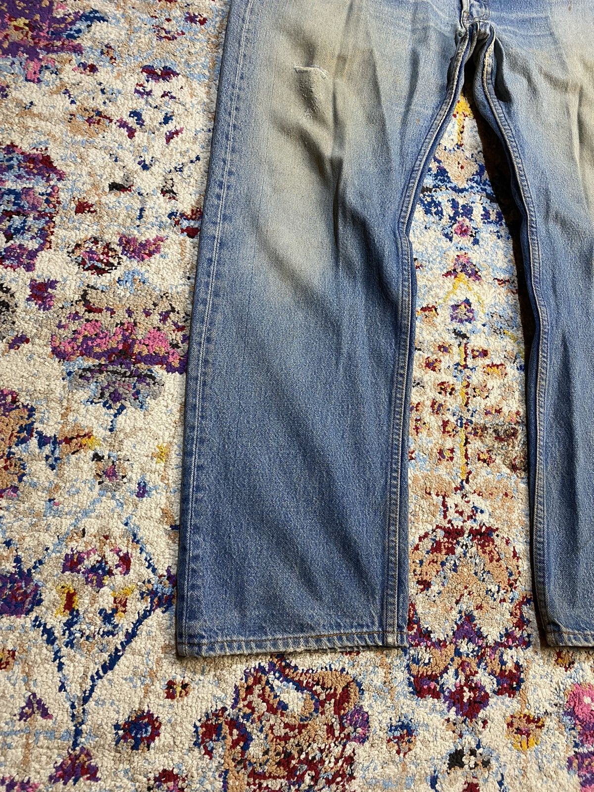Levi's × Vintage 80's Levis 501 Distressed Relaxed Blue Denim Jeans 38x32 Size US 38 / EU 54 - 9 Thumbnail
