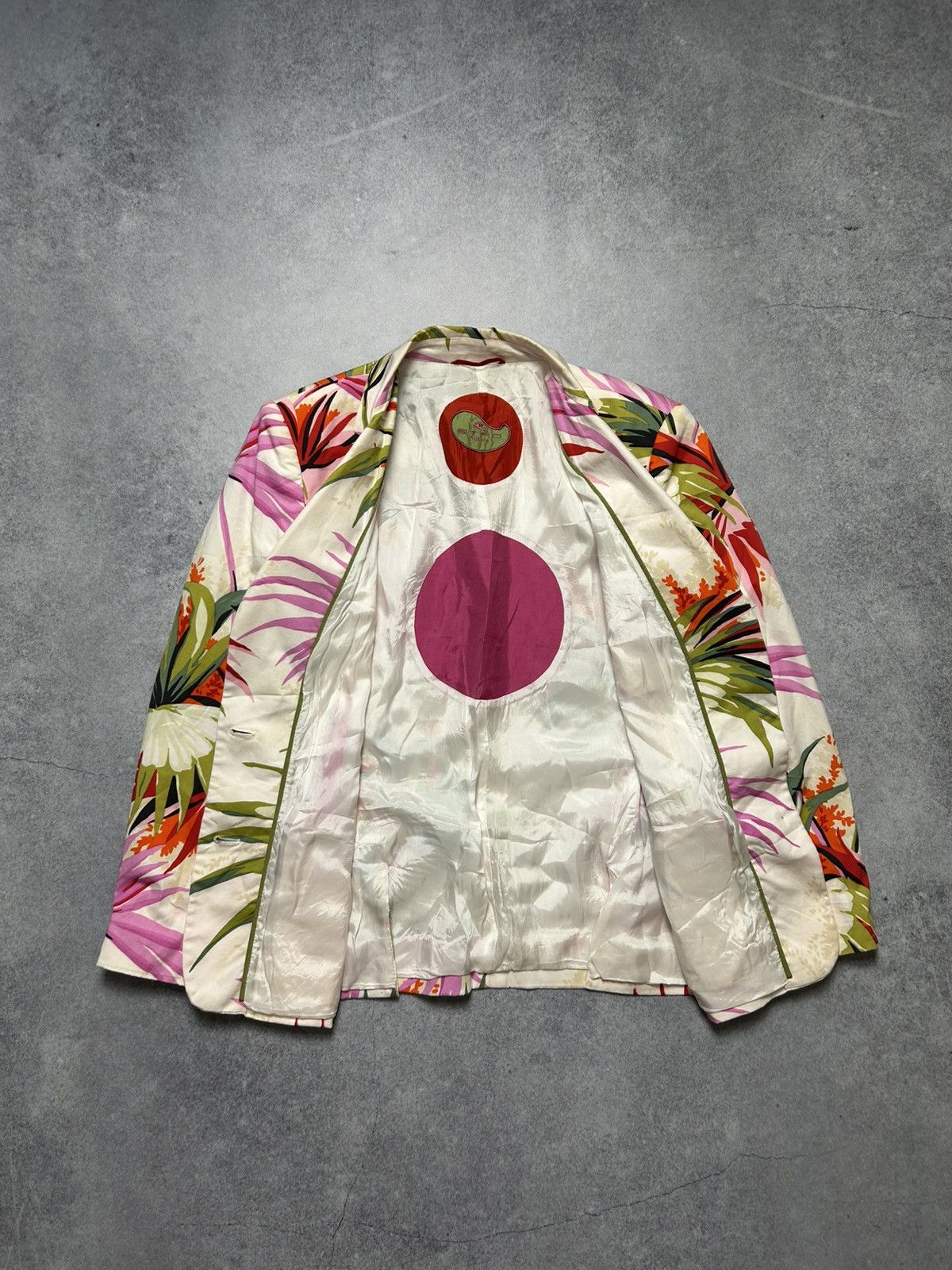 Etro Vintage Etro Milano flowers floral pattern Blazer Jacket Size M / US 6-8 / IT 42-44 - 5 Thumbnail