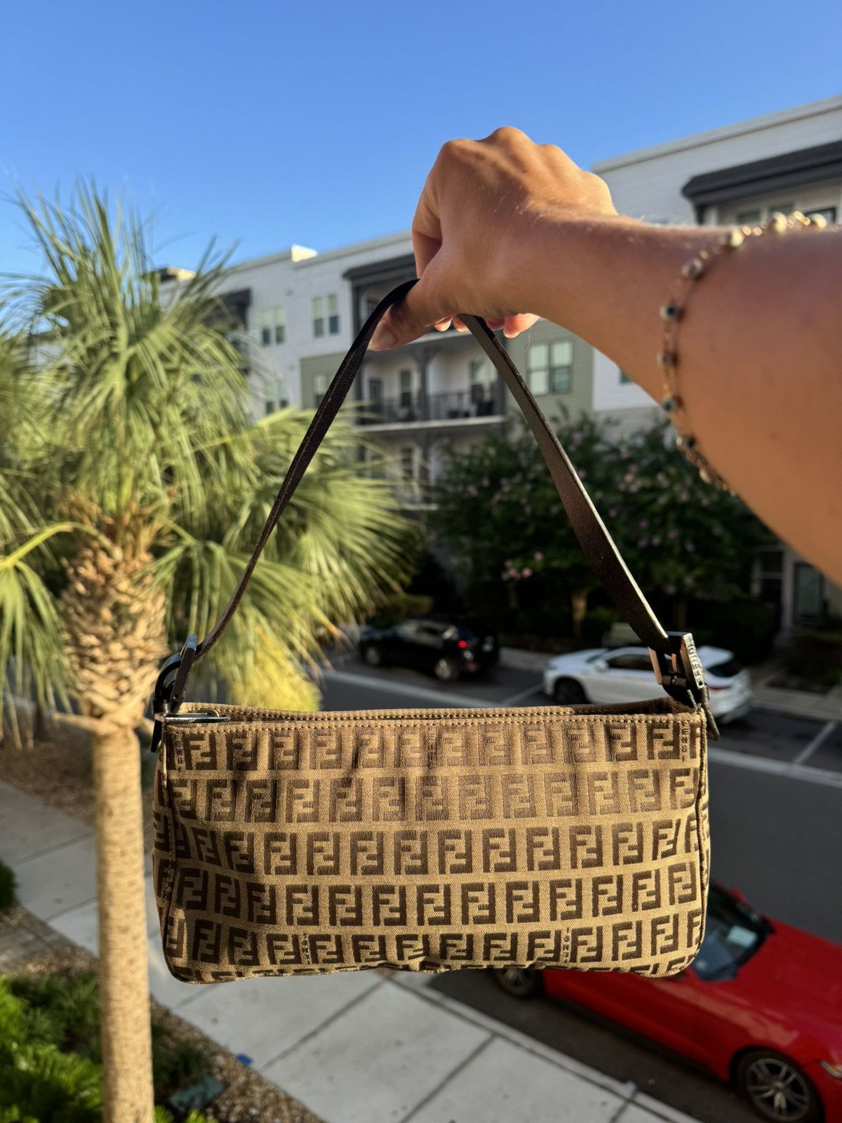 Fendi Vintage Fendi Mini Baguette – Brown FF Zucchino Canvas Size ONE SIZE - 1 Thumbnail