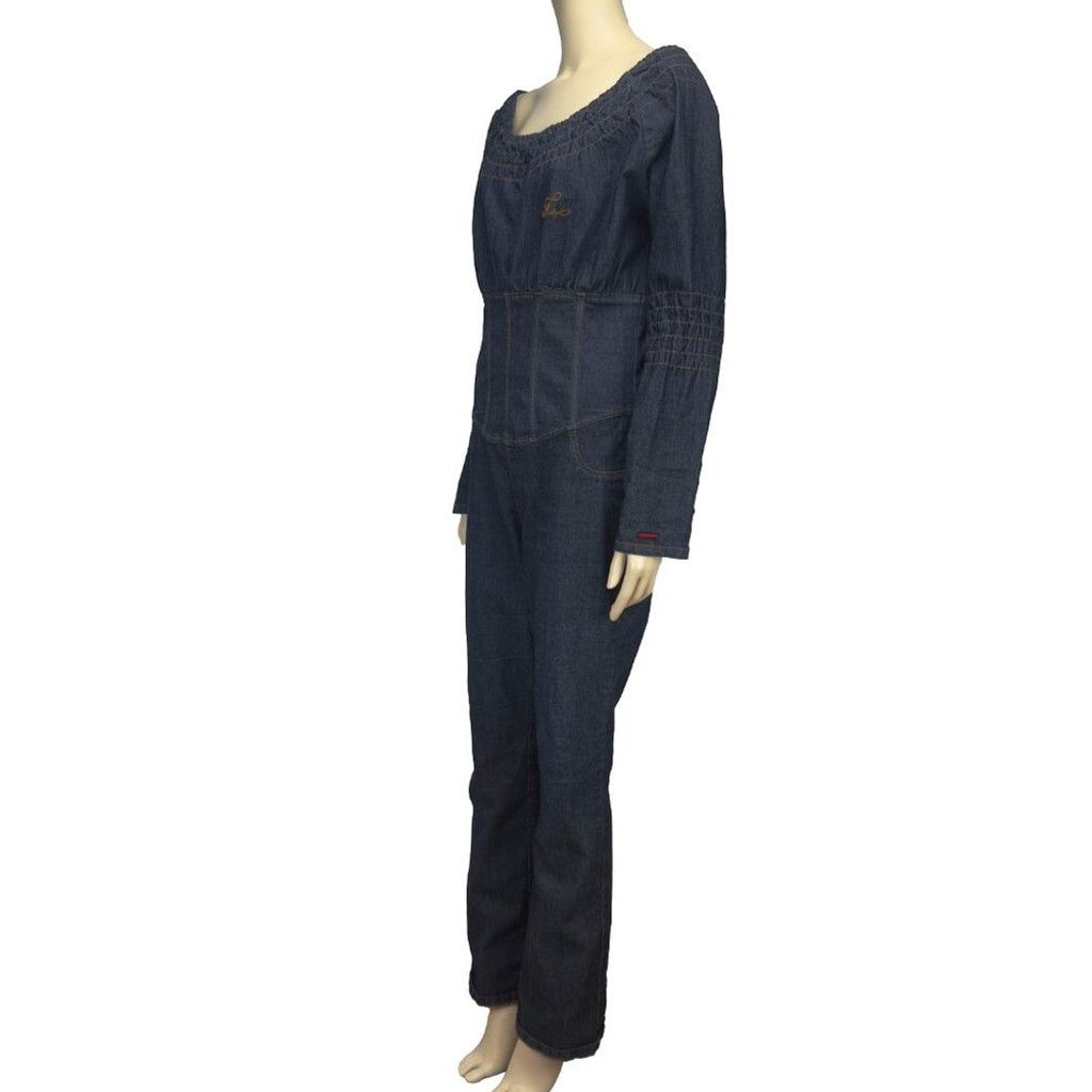 Fubu FUBU Denim Corset Waist Straight leg Stretch Jumpsuit sz XL Size 38" / US 16 / IT 52 - 2 Thumbnail