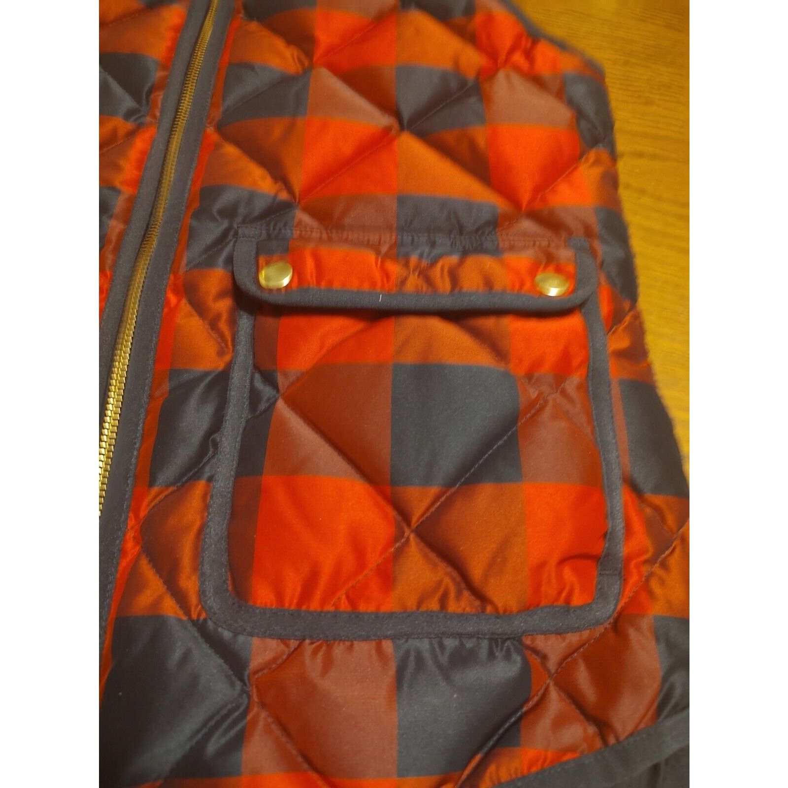 J.Crew WOMEN'S J. Crew Buffalo Plaid Quilted Puffer Vest XS NEW Size XS / US 0-2 / IT 36-38 - 3 Thumbnail