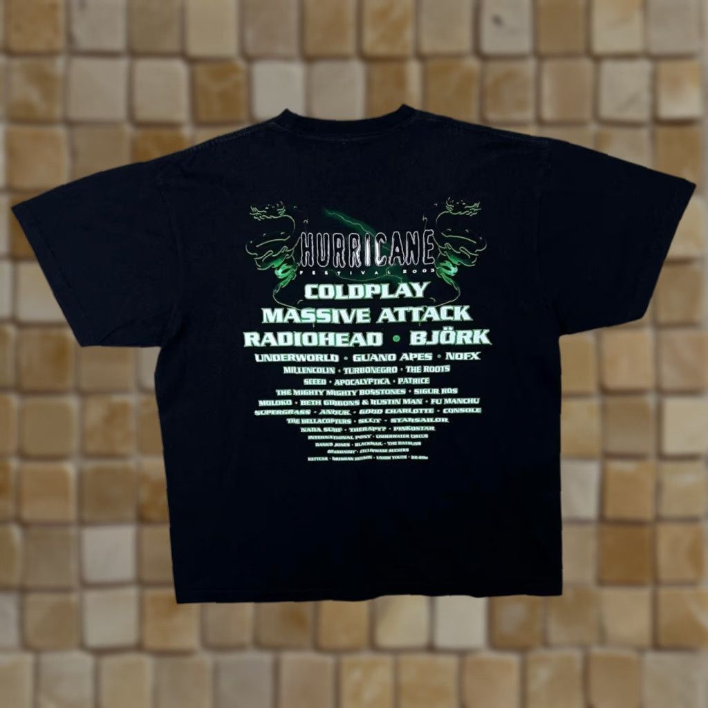 Vintage Vintage Hurricane Festival 2003 Music Band Lineup Graphic Black T-Shirt XL Size US XL / EU 56 / 4 - 1 Thumbnail