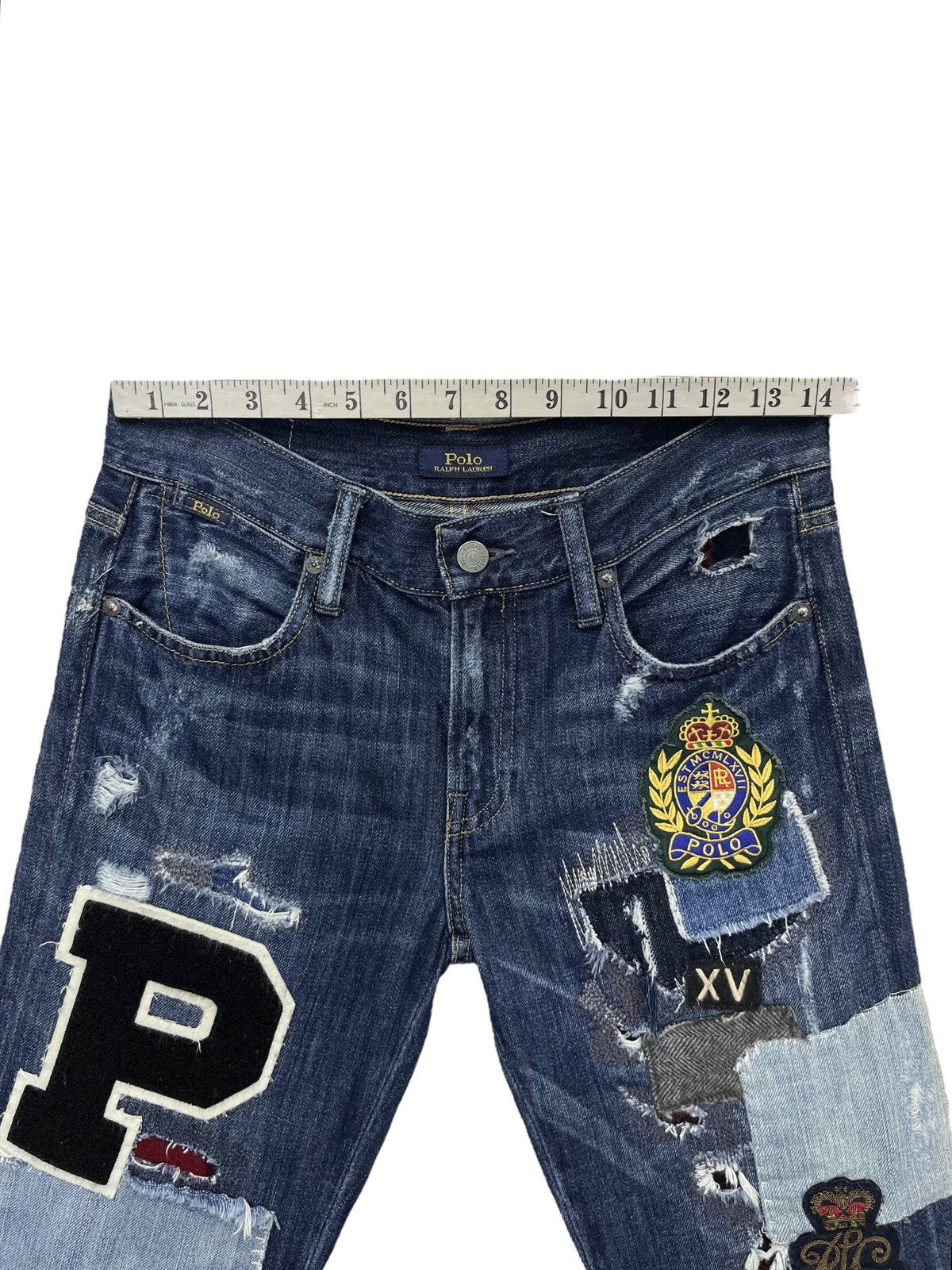 Polo Ralph Lauren 🔥POLO RALPH LAUREN Astor Slim Boyfried Fit Patchwork Denim Size 27" / US 4 / IT 40 - 11 Thumbnail