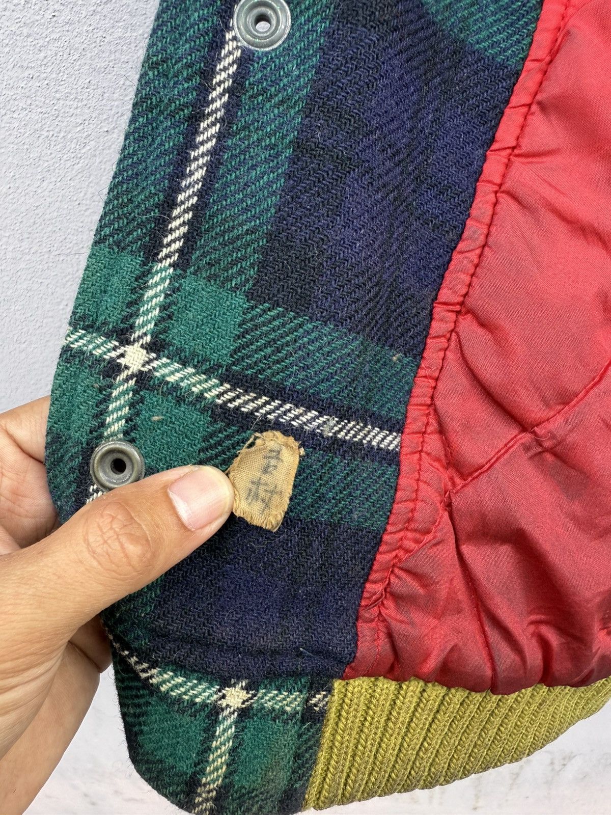 Seditionaries VTG 80s-90s MILKBOY Plaid Boxy Wool Quilted Bomber Jacket Size US L / EU 52-54 / 3 - 13 Thumbnail