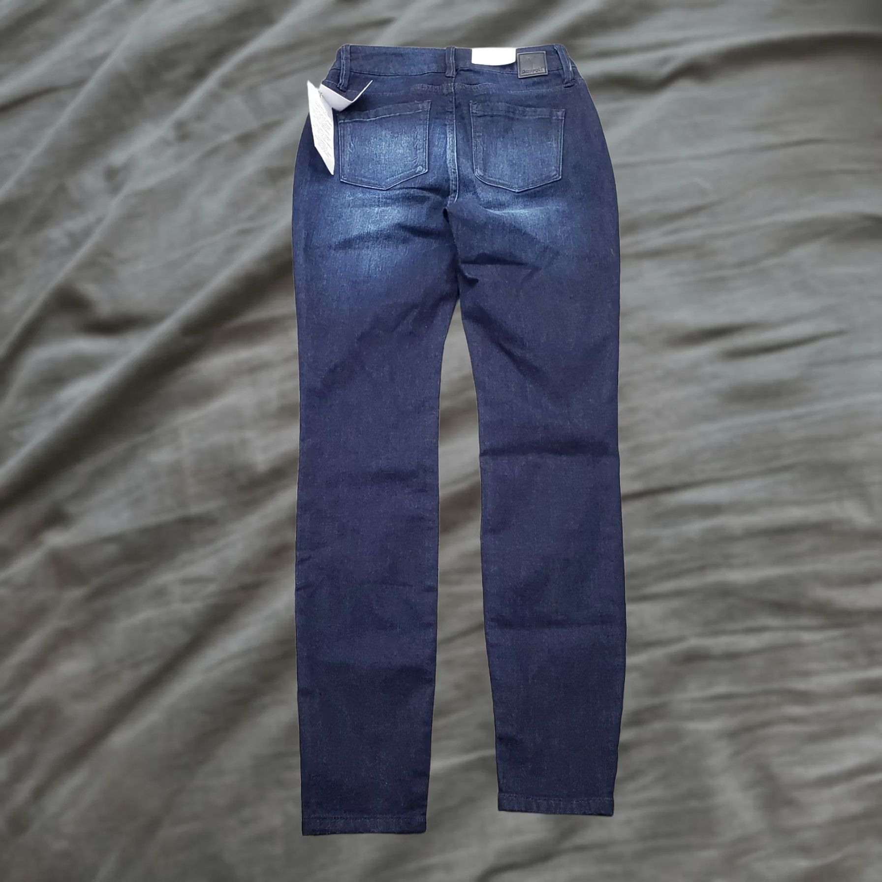 Denime Skinnygirl Sunrise Jeans Womens Size 0 Blue Denim Mid Rise Ankle Slit Skinny Leg Jeans Size 25" / US 0 / IT 36 - 1 Thumbnail