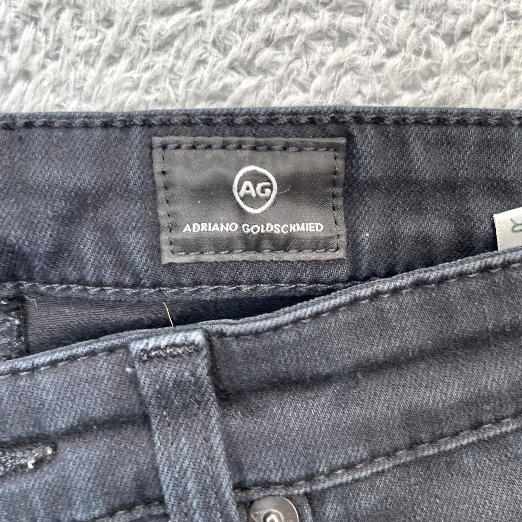 Vintage AG Adriano Goldschmied Jeans Womens 26 Black The Mila High Rise Skinny Leg Jeans Size 28" / US 6 / IT 42 - 4 Thumbnail