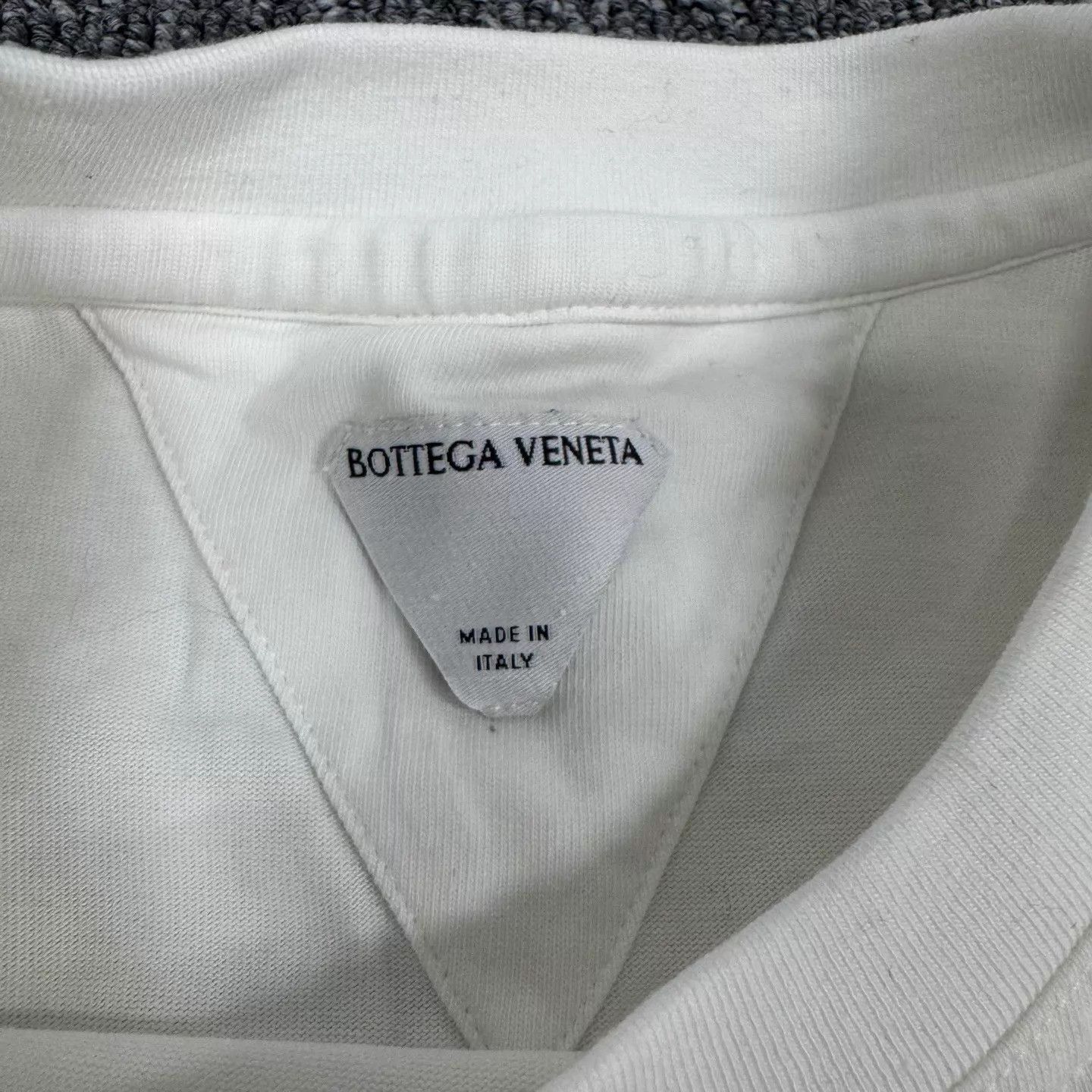 Bottega Veneta BV White Colorblocked Striped Short Sleeve Tee L Size L / US 10 / IT 46 - 4 Thumbnail