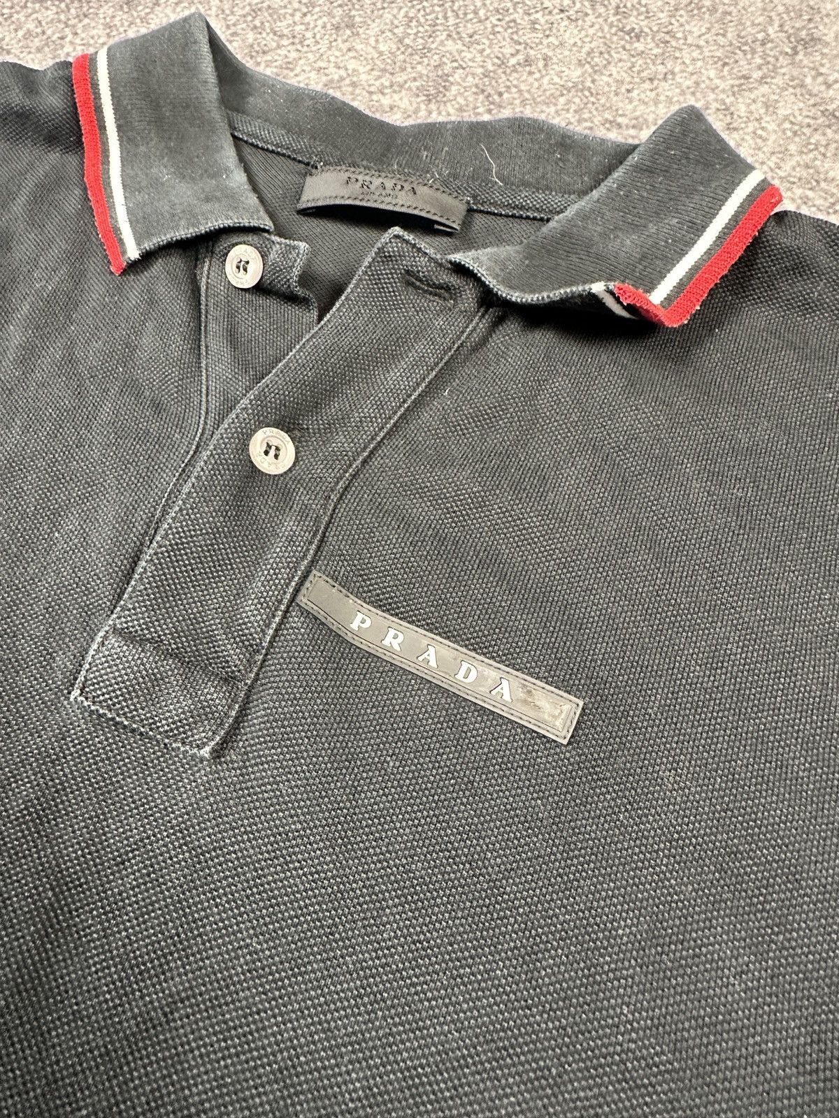 Prada Prada Black Tab Polo Streetwear Luxury Rare M Casual USA Size US M / EU 48-50 / 2 - 4 Thumbnail