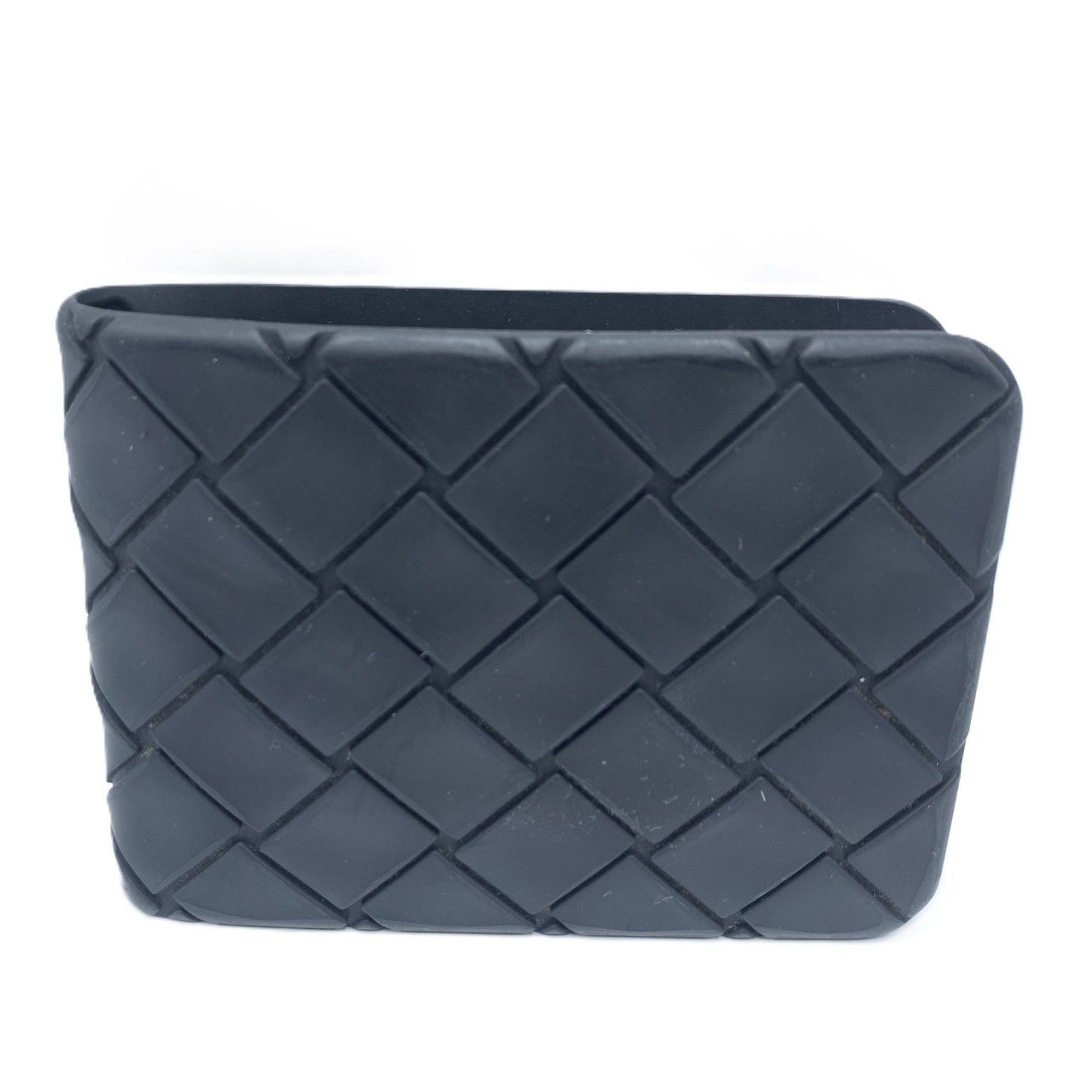 Bottega Veneta Bottega Veneta Intrecciato Bi-fold Wallet Black Rubber Men's BOTTEGA VENETA A Rank Size ONE SIZE - 1 Thumbnail