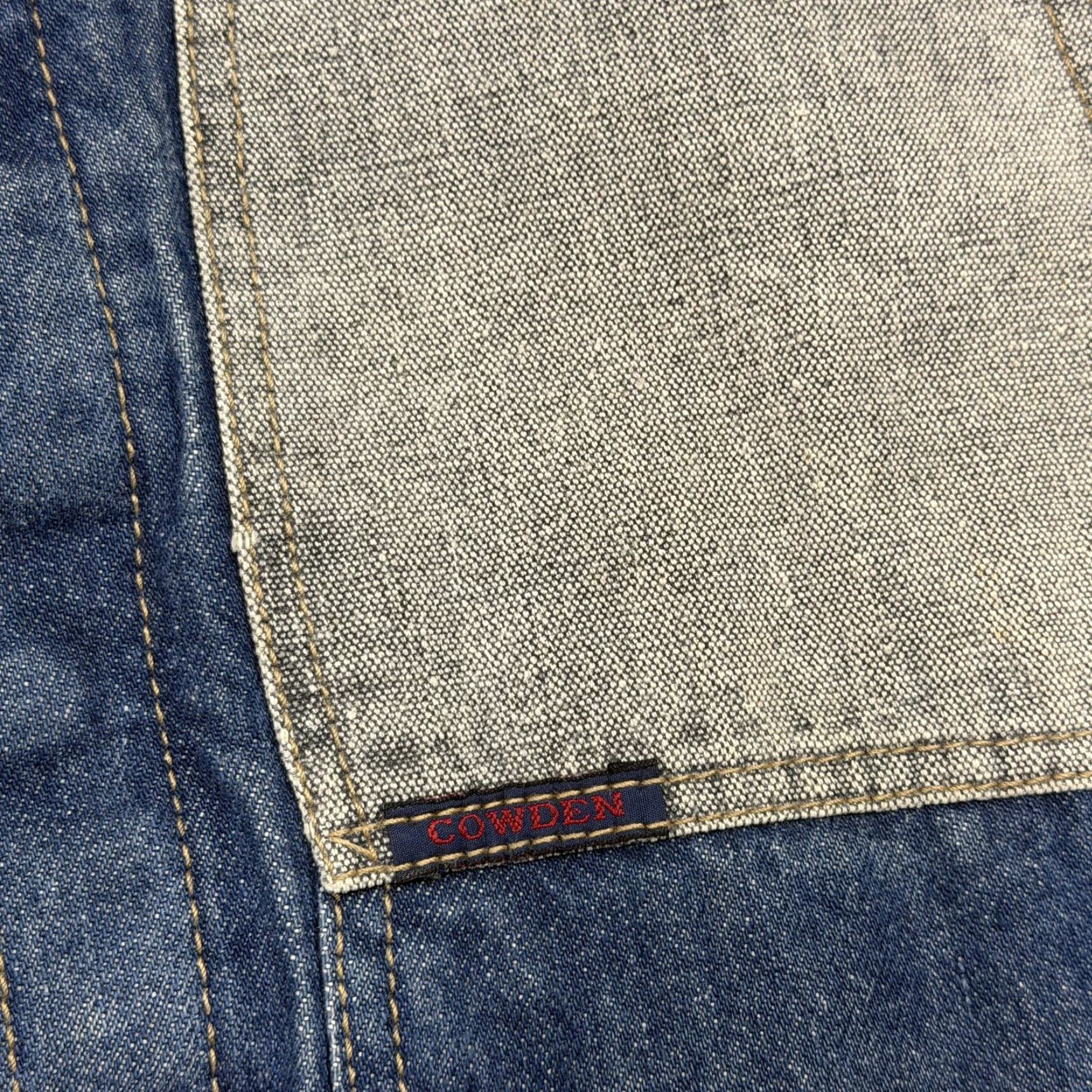 Denime VINTAGE Cowden Vest Mens Small Blue Denim Snap Bomber Western USA Workwear Shirt Size US L / EU 52-54 / 3 - 2 Thumbnail