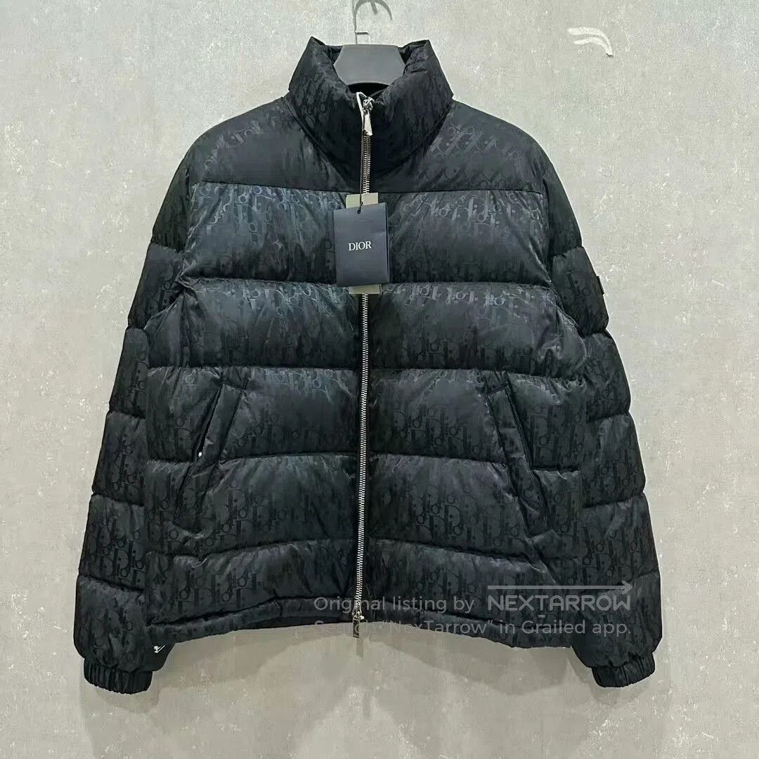 Dior dior black patterned puffer jacket outerwear. Size US L / EU 52-54 / 3 - 1 Thumbnail