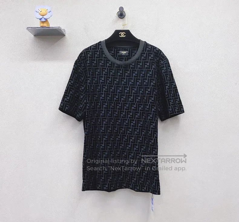Fendi Fendi Full Print Double F Logo Short Sleeve, 100% Cotton M Size US M / EU 48-50 / 2 - 2 Thumbnail