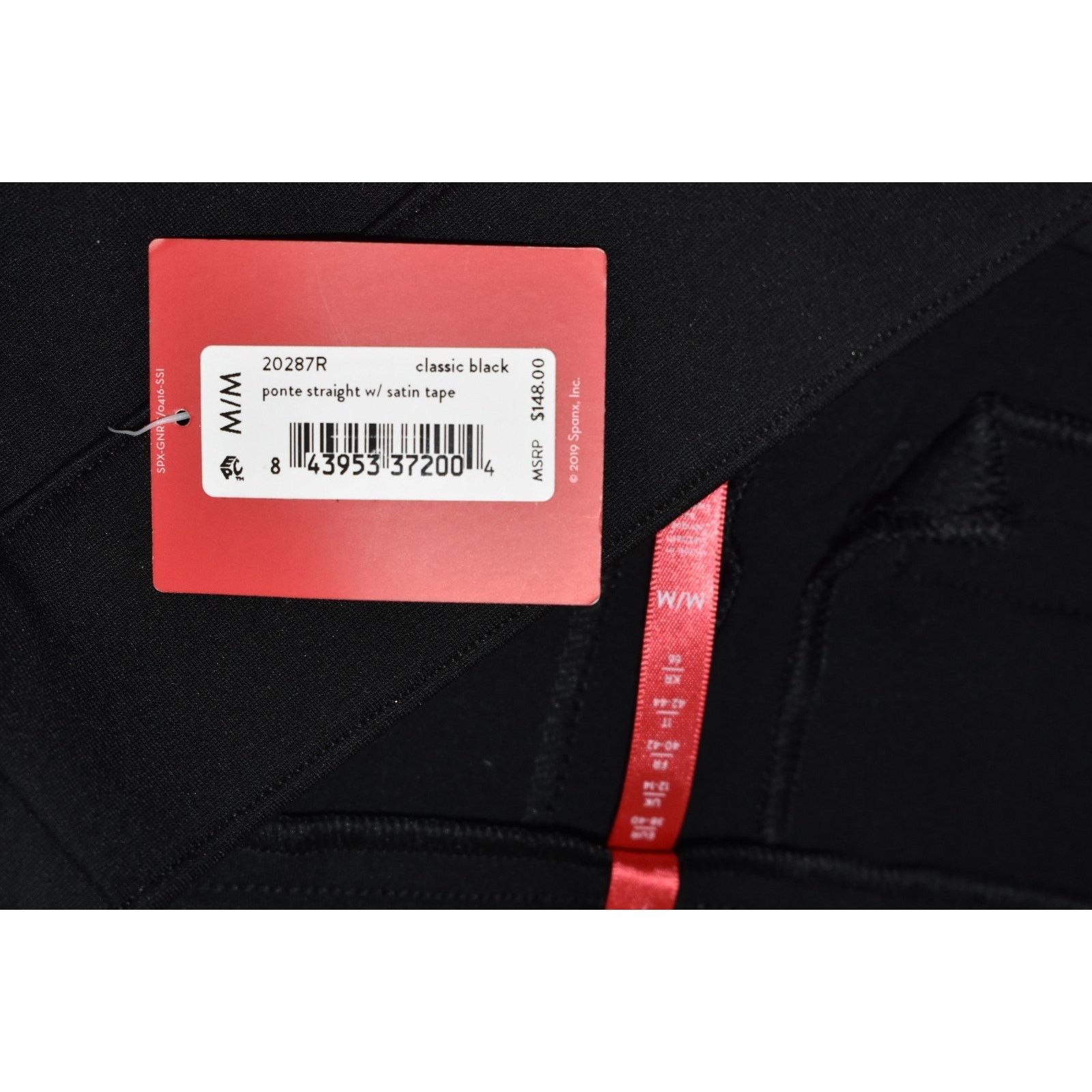 Spanx SPANX Classic Black Ponte Straight Satin Tape Pants Size M Size 29" - 6 Thumbnail