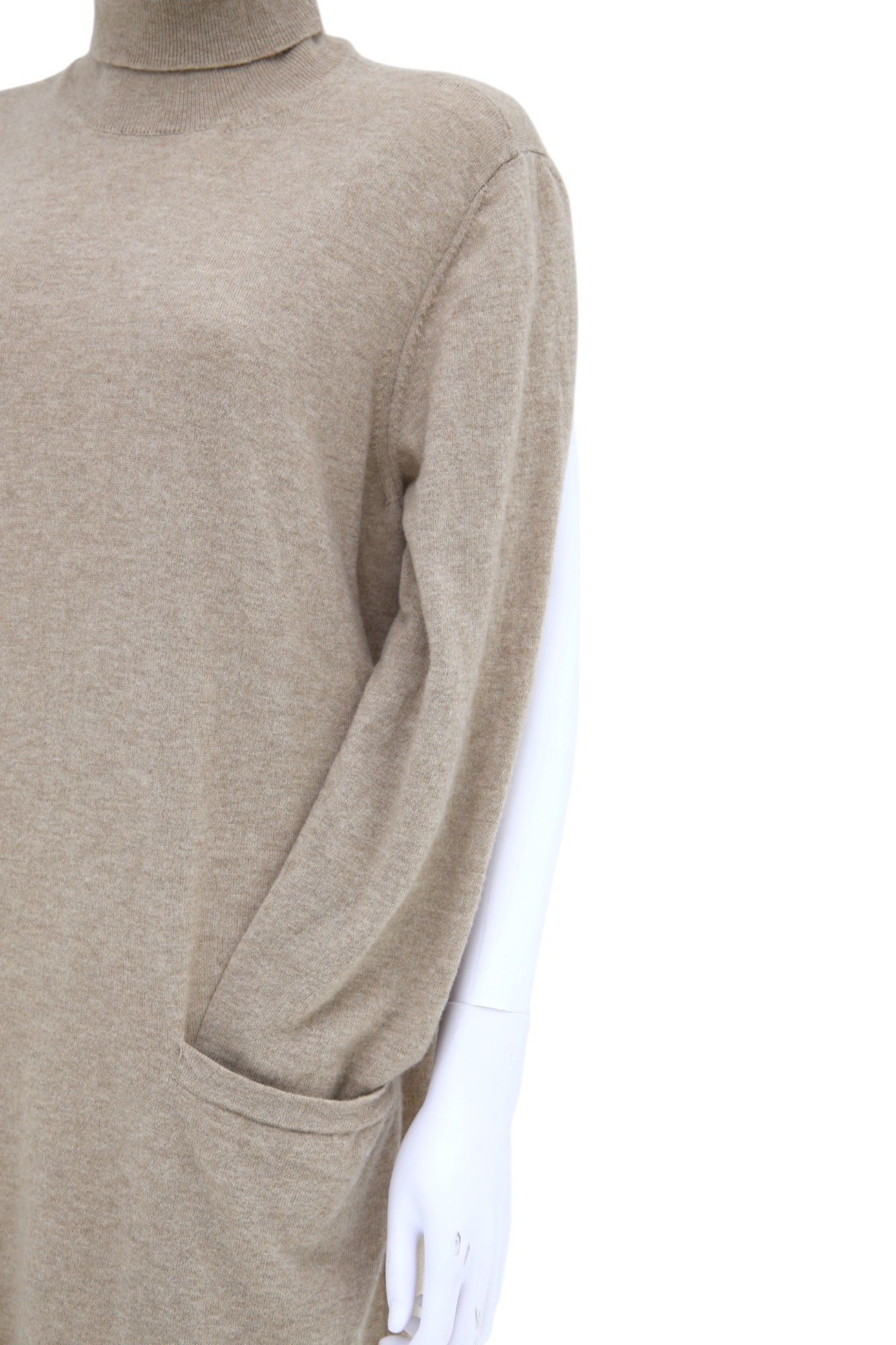 John Galliano × Maison Margiela F/W 2012 Fake Sleeves Brown Turtleneck Dress Size M / US 6-8 / IT 42-44 - 5 Thumbnail