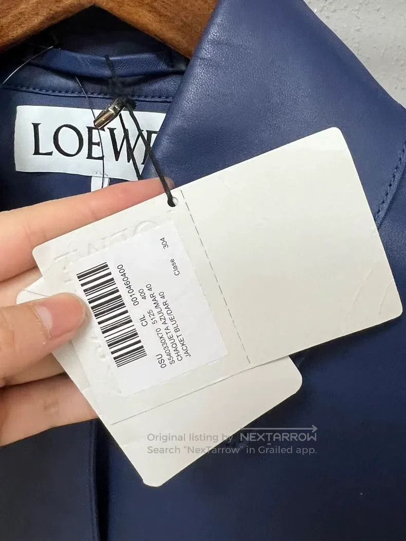 Loewe Loewe Navy Blue Lamb Leather Jacket Size S / US 4 / IT 40 - 4 Thumbnail