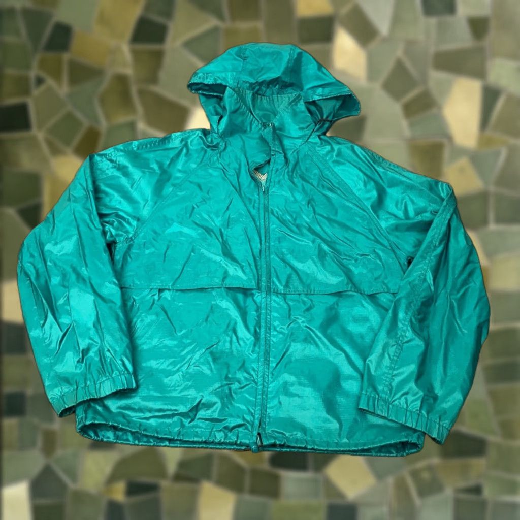 Eddie Bauer VINTAGE Eddie Bauer Jacket Mens Large Teal Windbreaker Hooded Zip Pockets 90s Outdoor All Seasons Windbreaker Regular Fit Green 2000s 90s Mens Size US L / EU 52-54 / 3 - 1 Thumbnail