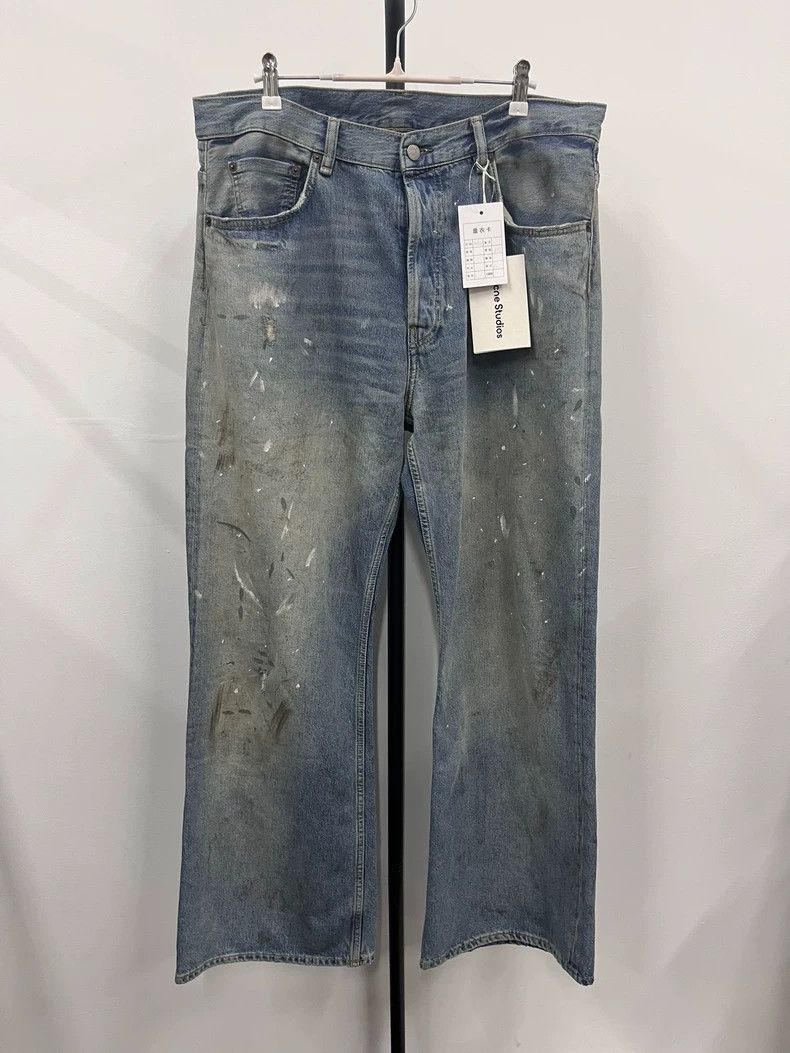 Acne Studios acne studios Paint wide-leg mid-waist jeans 2506-Nextarrow Size US 32 / EU 48 - 1 Thumbnail