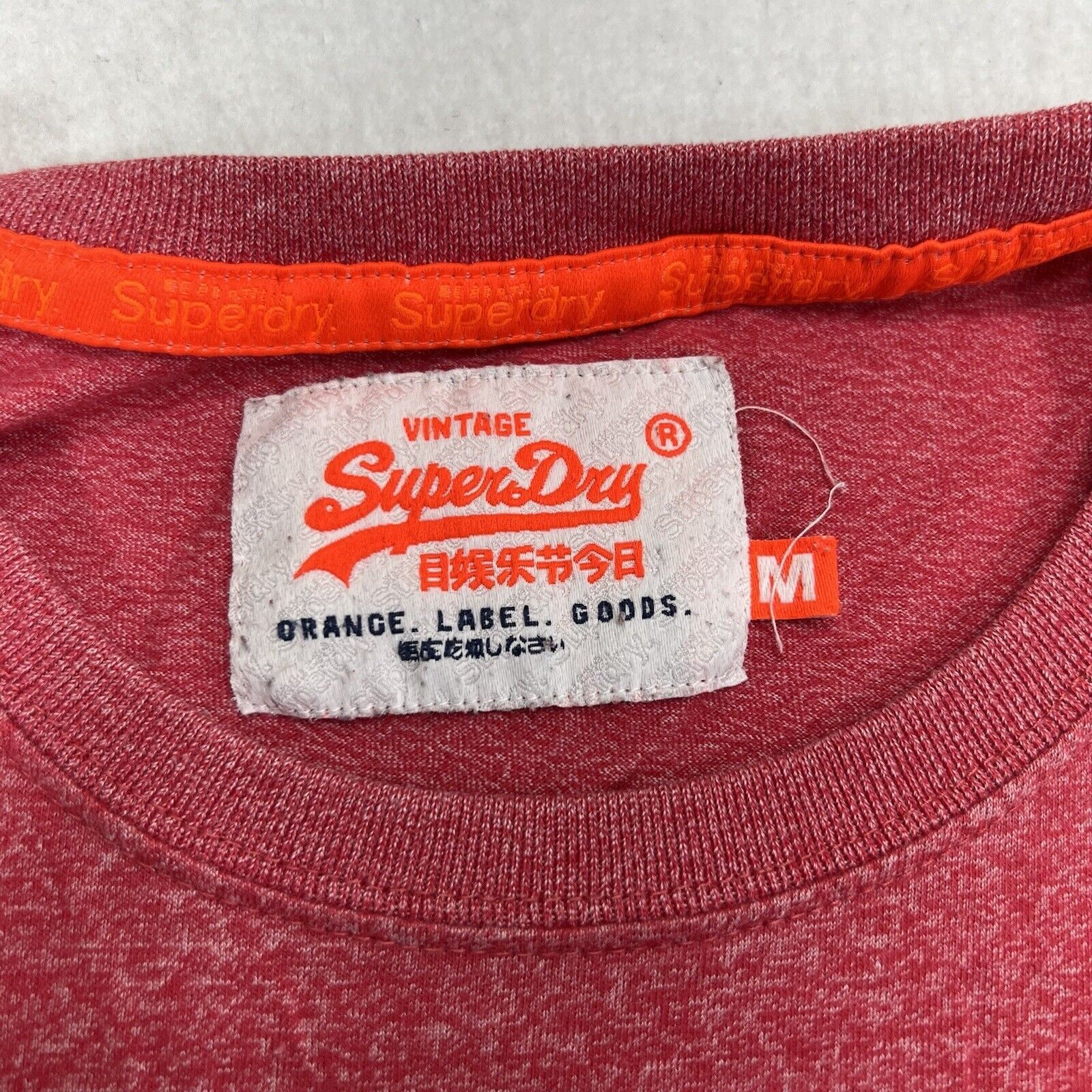 Superdry SuperDry Orange Label Medium Light Red Pink Logo T Shirt Size US M / EU 48-50 / 2 - 3 Thumbnail