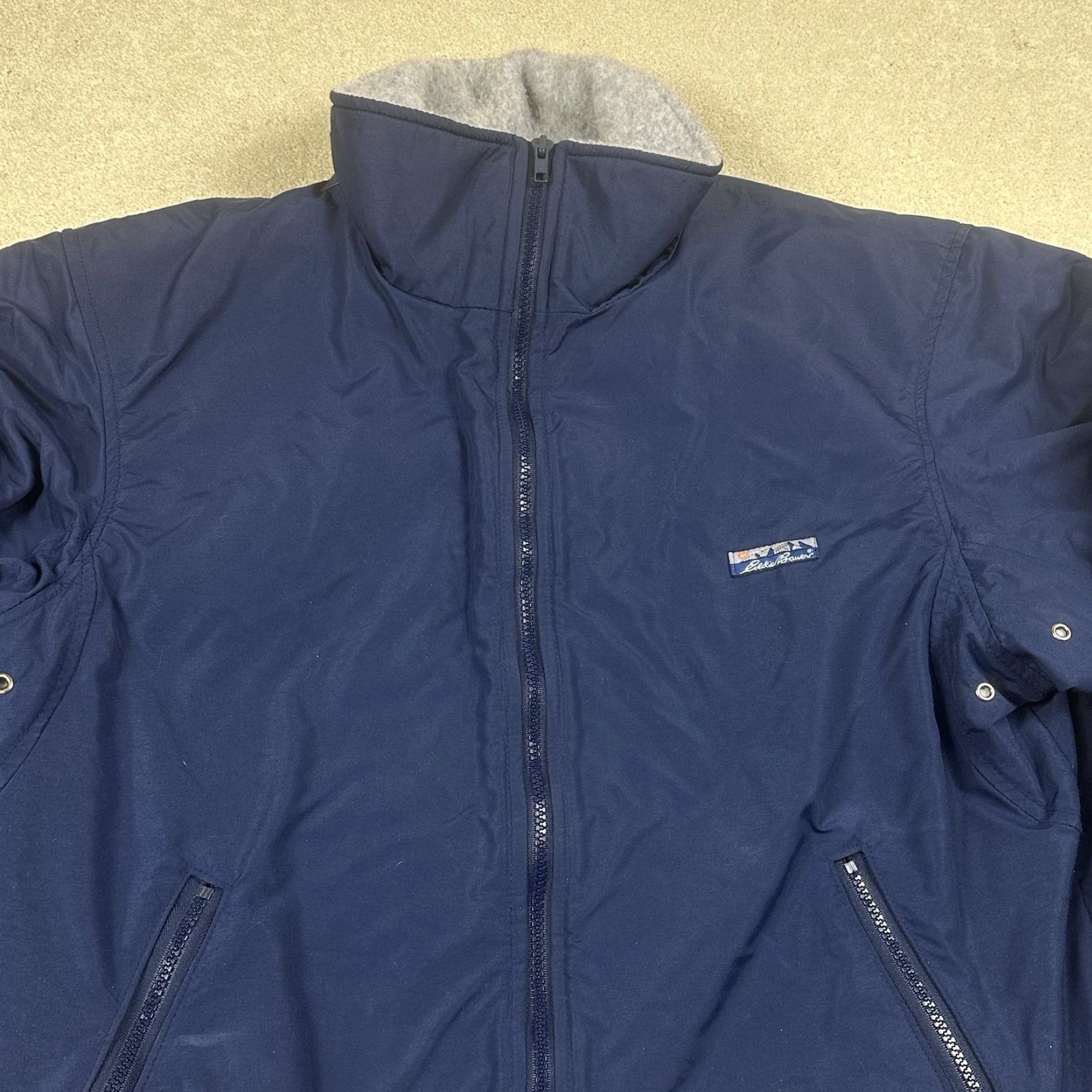 Eddie Bauer VINTAGE Eddie Bauer Jacket Mens Medium Tall Blue 80s Fleece Lined Made in USA Size US M / EU 48-50 / 2 - 2 Thumbnail