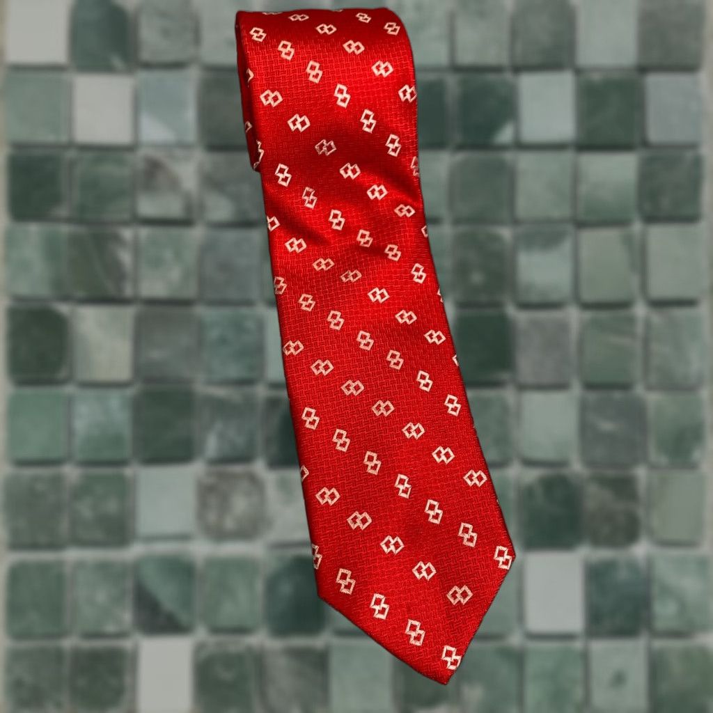 Robert Talbott Robert Talbott Silk Neck Tie Geometric Red Mens Best Of Class Size ONE SIZE - 1 Thumbnail