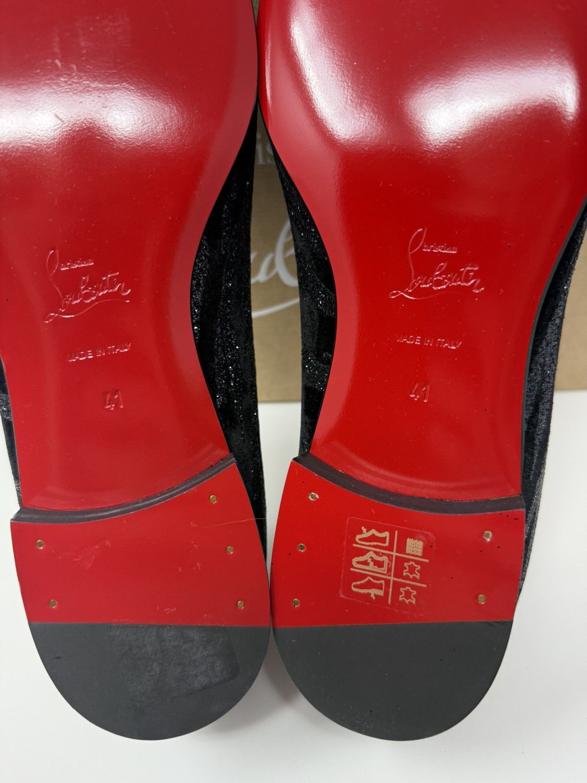 Christian Louboutin Christian Louboutin Dandy Chick Black Velvet Glitter Loafers Size US 8 / EU 41 - 5 Thumbnail