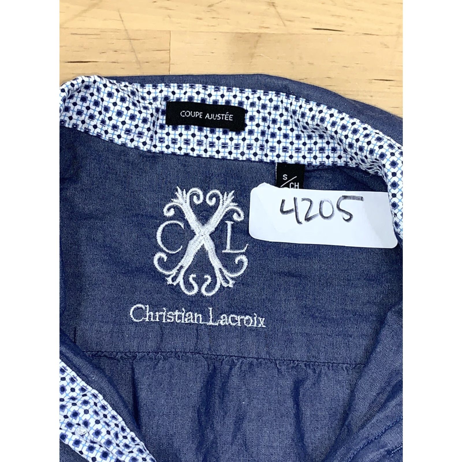 Christian Lacroix Christian Lacroix Mens Button-Up Shirt Short Sleeve Blue S Casual Shirt Men Small Button-Up Clothing Mens Size US 29 - 3 Thumbnail