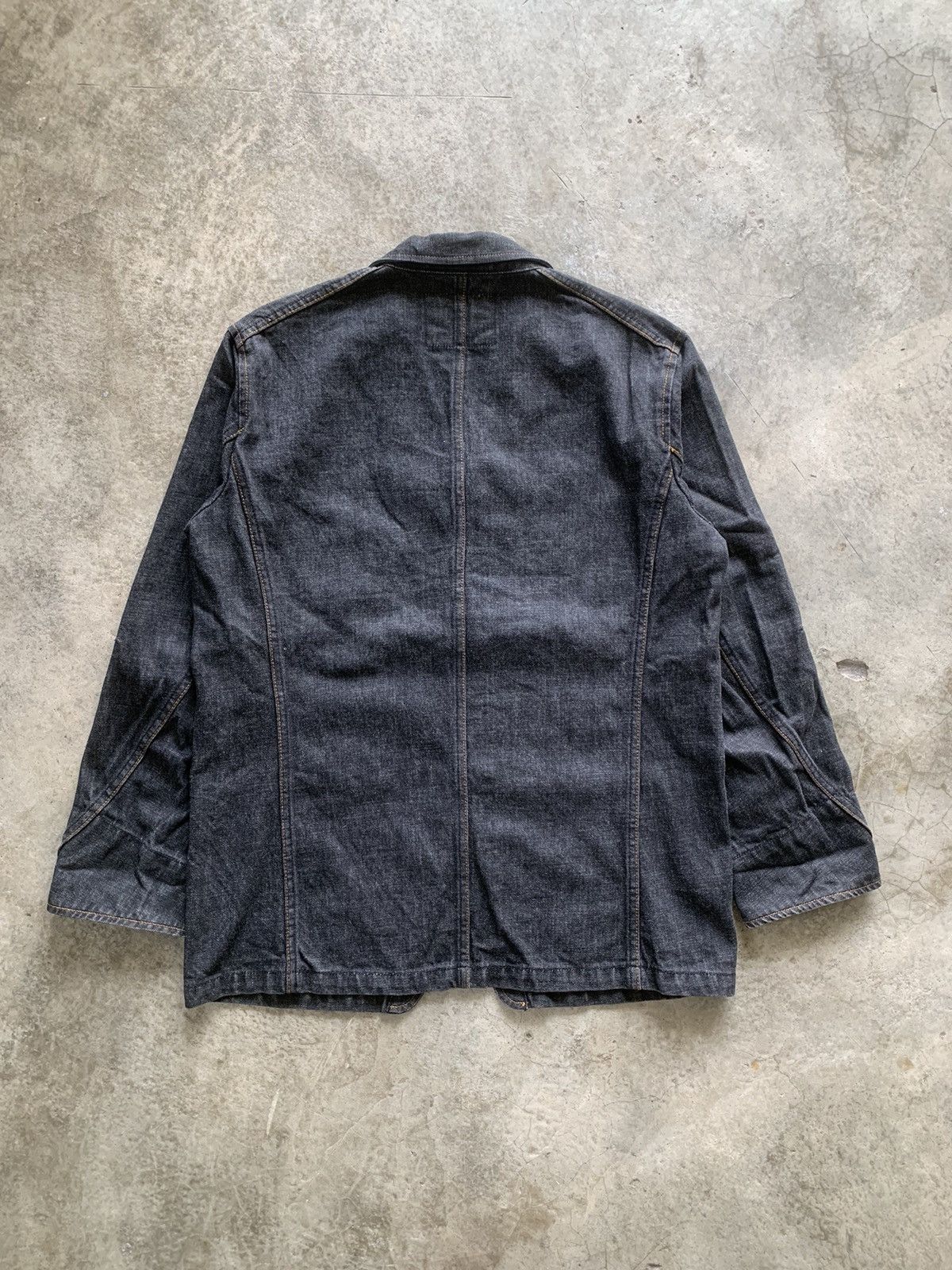 Edwin × Japanese Brand Edwin E-Function Raw Denim Chore Jacket Size US L / EU 52-54 / 3 - 2 Thumbnail