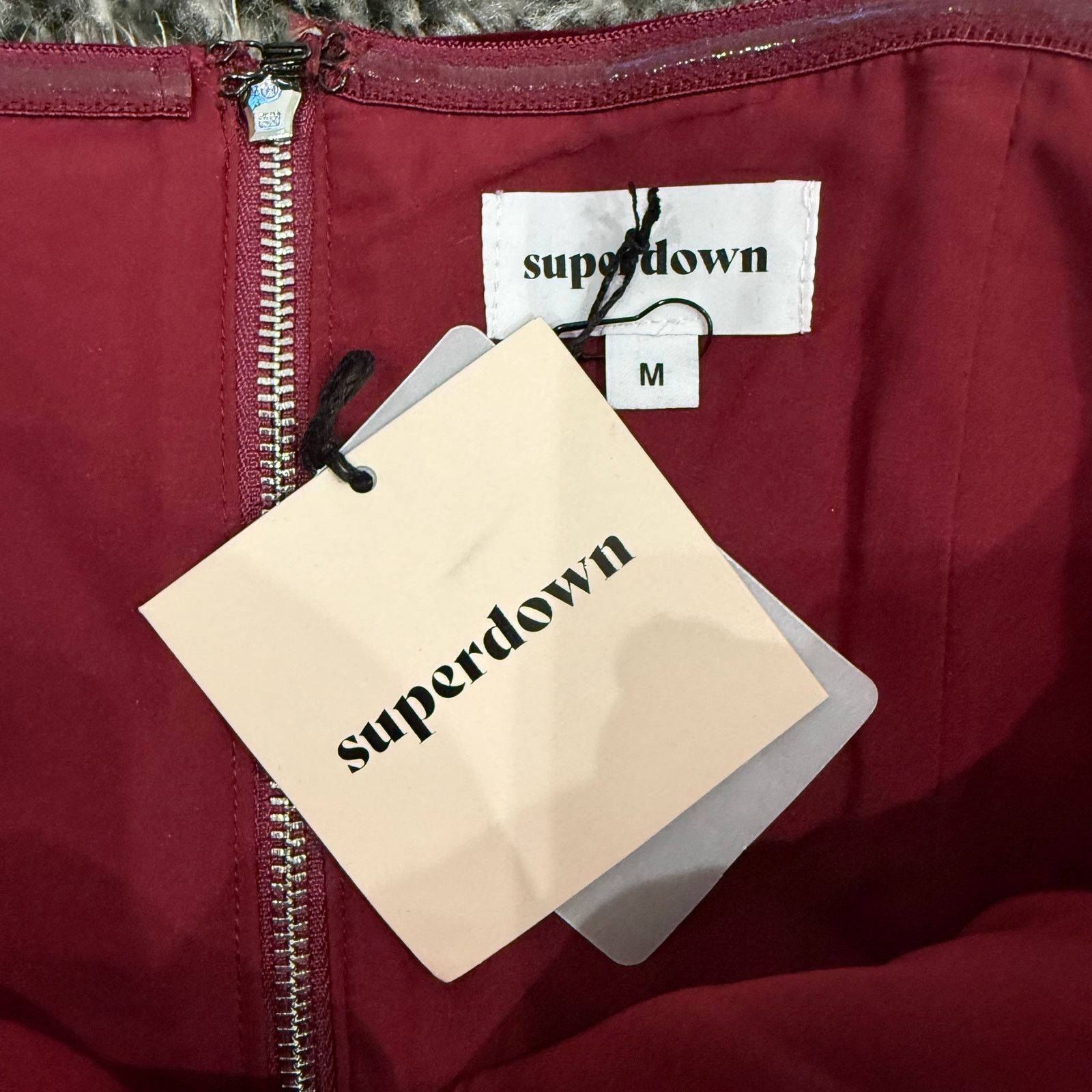 superdown Superdown Eva Sweetheart Top in Oxblood, Size M Size M / US 6-8 / IT 42-44 - 4 Thumbnail