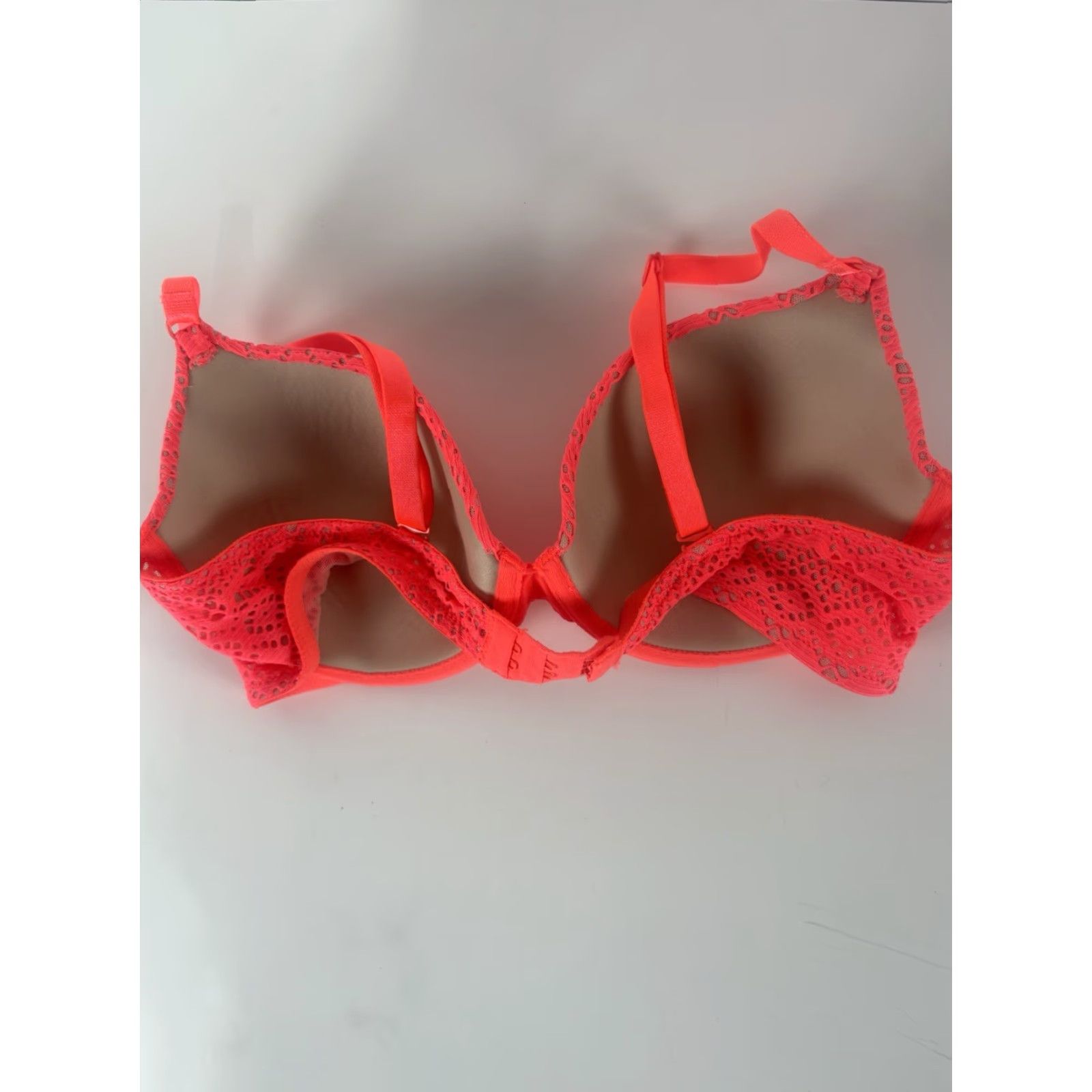 Victoria's Secret Victoria's Secret Bra Women’s 36C Lined Demi Colorblock Bright Orange Teal Size ONE SIZE - 2 Thumbnail