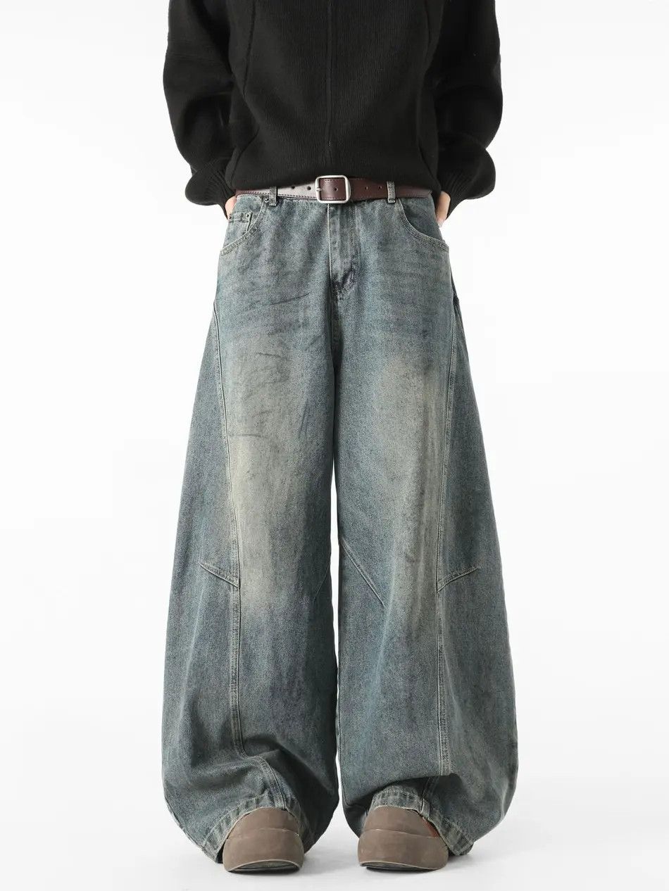 Japanese Brand × Jean Retro loose straight leg wide leg jeans Size US 32 / EU 48 - 3 Thumbnail