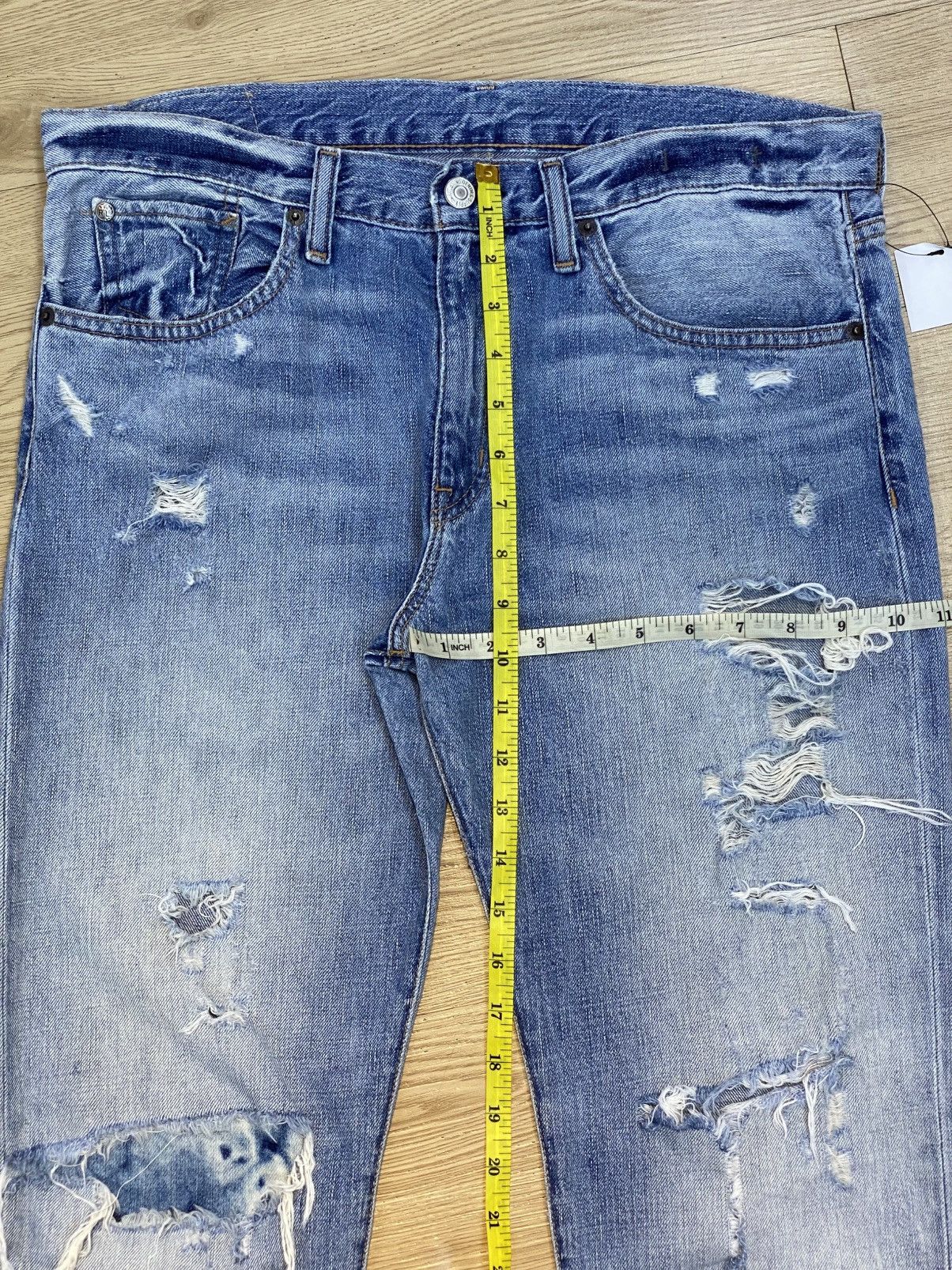 Ralph Lauren Ralph Lauren Blue Wash Style Distress Jeans Size US 34 / EU 50 - 14 Thumbnail