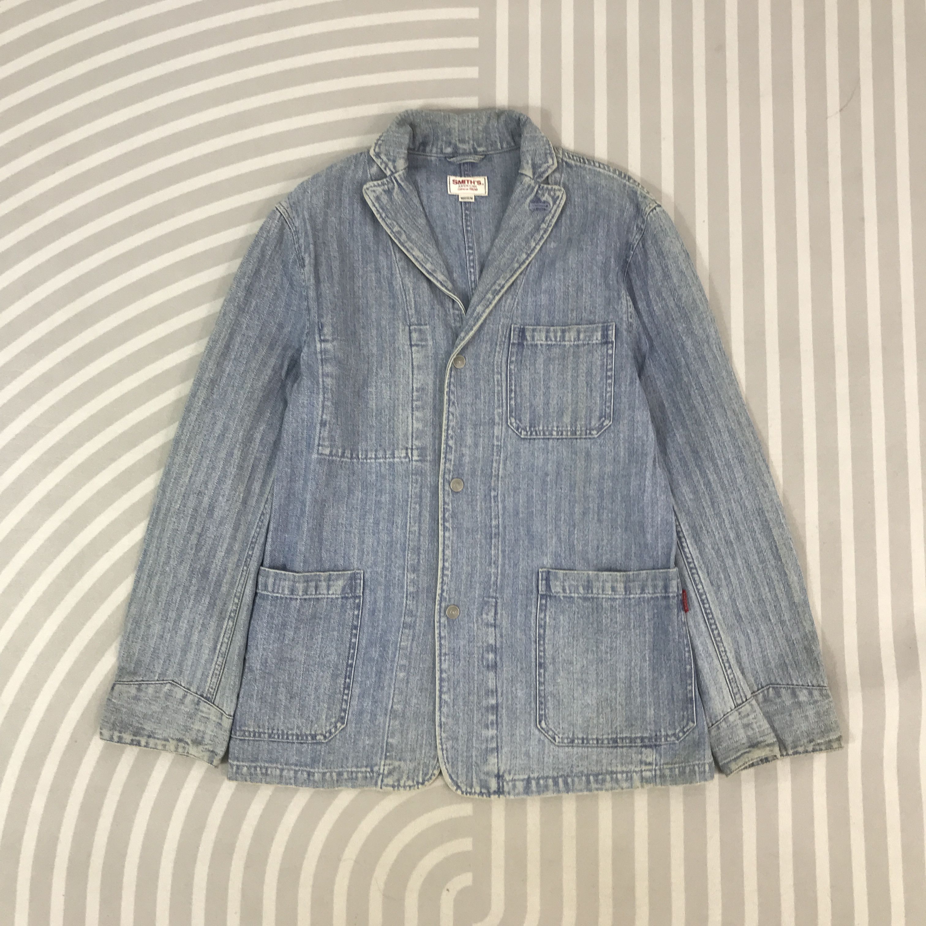 The Smiths Vintage Smith's Denim Blazer denim coat Jacket Size US M / EU 48-50 / 2 - 1 Thumbnail