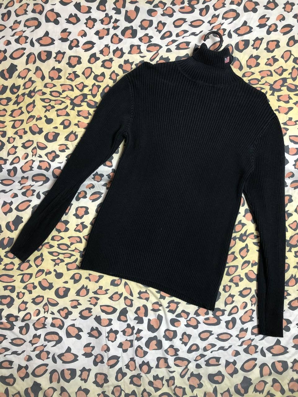 Polo Ralph Lauren × Vintage Men's Ralph Lauren Black Polo Bear Quarter Zip Size US L / EU 52-54 / 3 - 1 Thumbnail