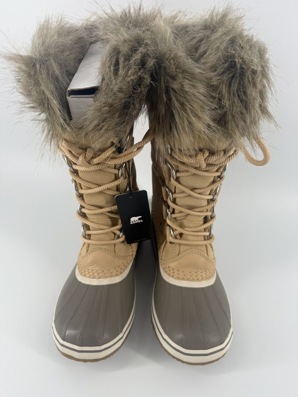 SOREL Sorel Joan of Arctic Boots Suede Faux Fur Waterproof Taupe Size US 7.5 / IT 37.5 - 3 Thumbnail