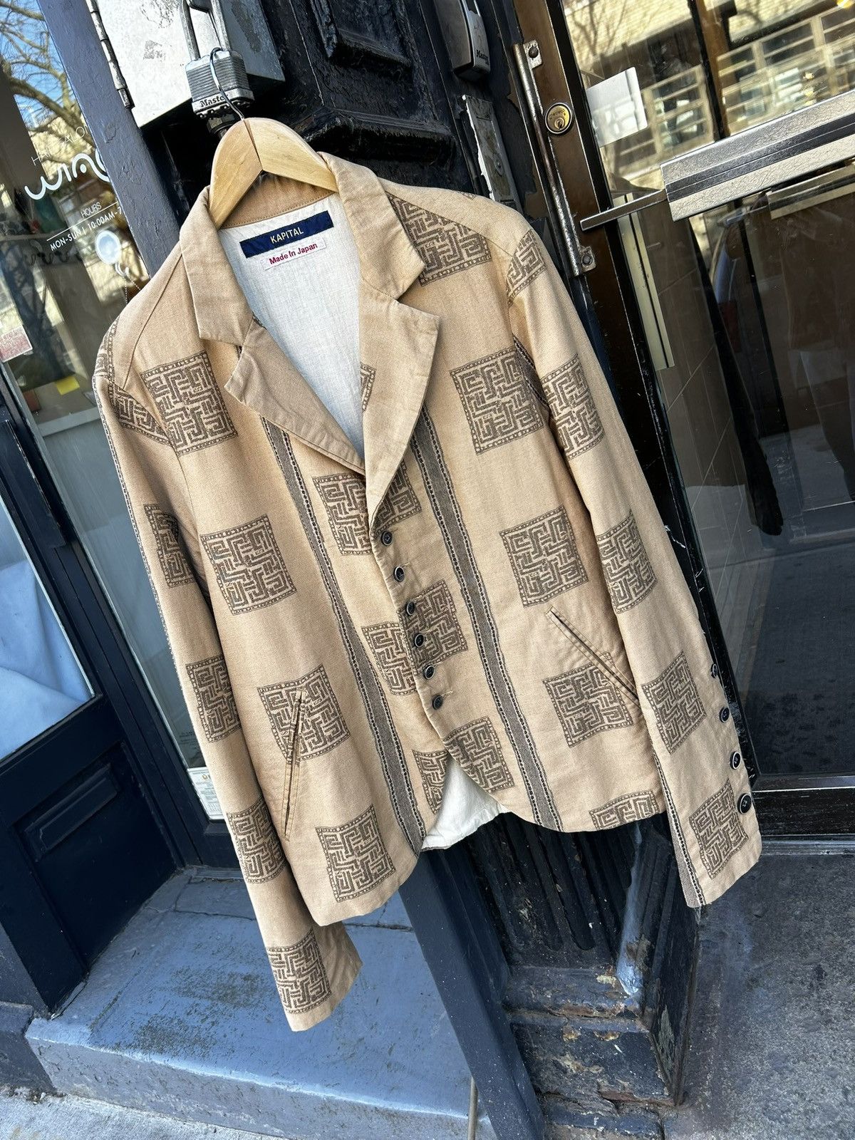 Kapital KAPITAL - Beautiful Jacquard Patterned Tailored Jacket 🎏 Size US M / EU 48-50 / 2 - 2 Thumbnail