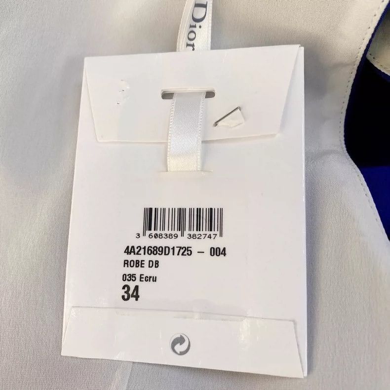 Dior Dior Blue and white stitching dress Size XXS / US 00 / IT 34 - 9 Thumbnail