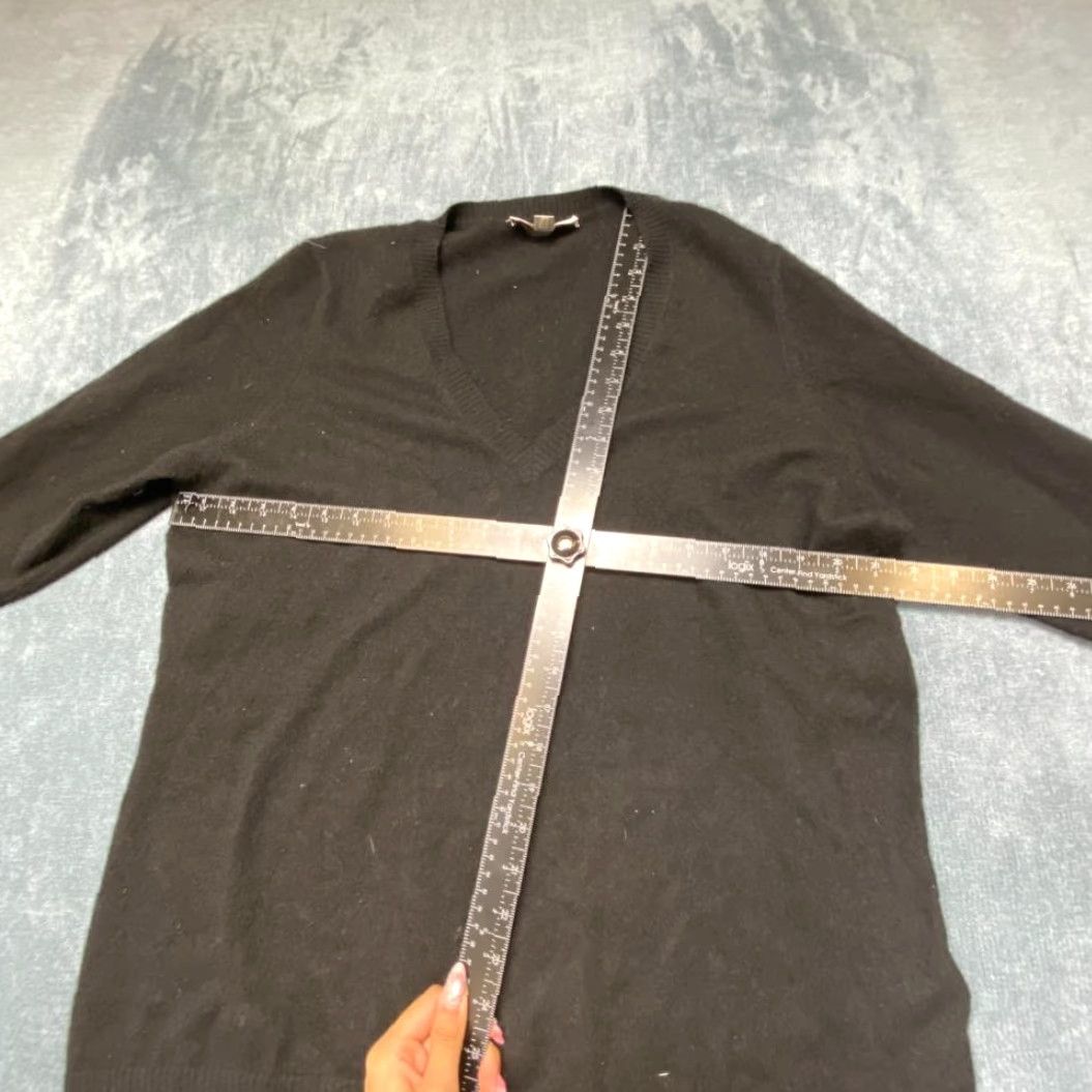 Vintage Caslon Sweater Womens 2X Black Cashmere V-Neck Casual Travel Winter Knit Pullover Long Sleeve Solid Size XXL / US 16-18 / IT 52-54 - 5 Thumbnail